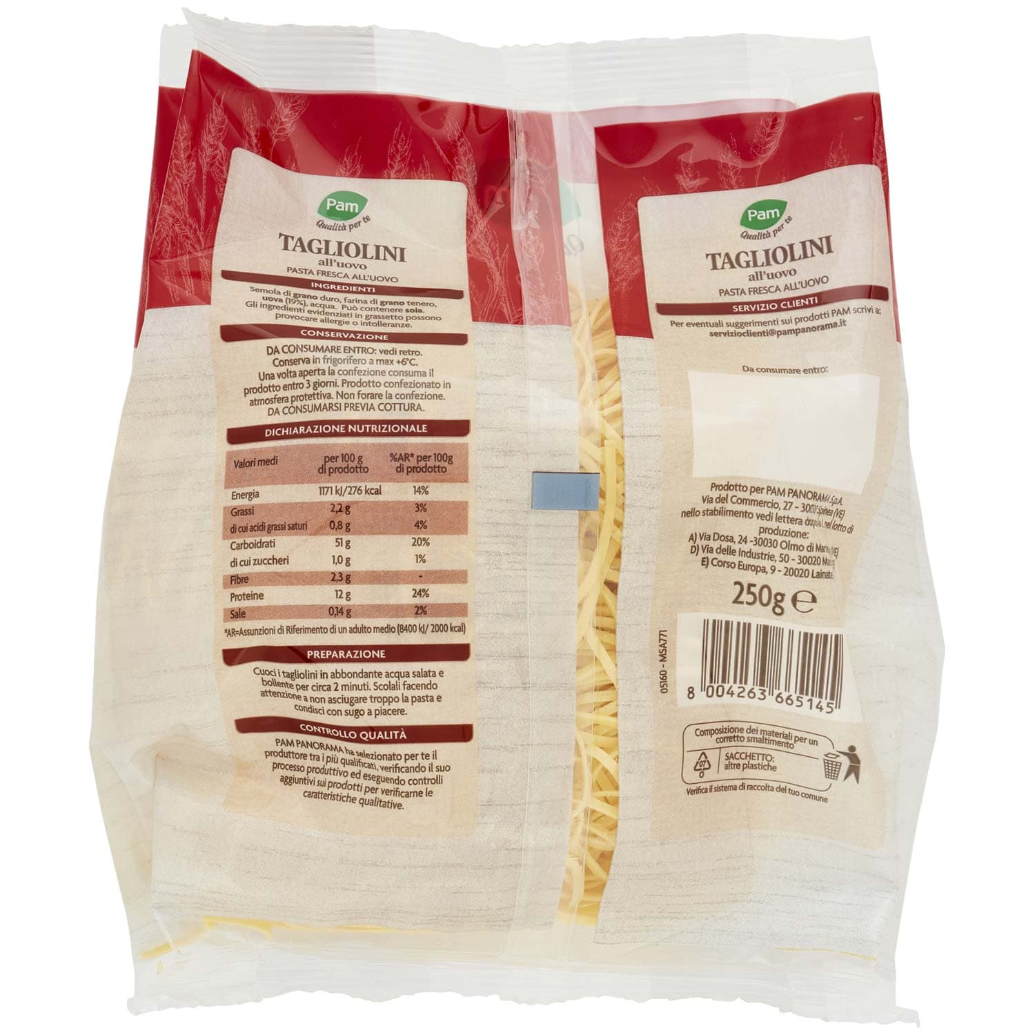 PAM Qualità per te Tagliolini all'uovo 250 g – immagine 5