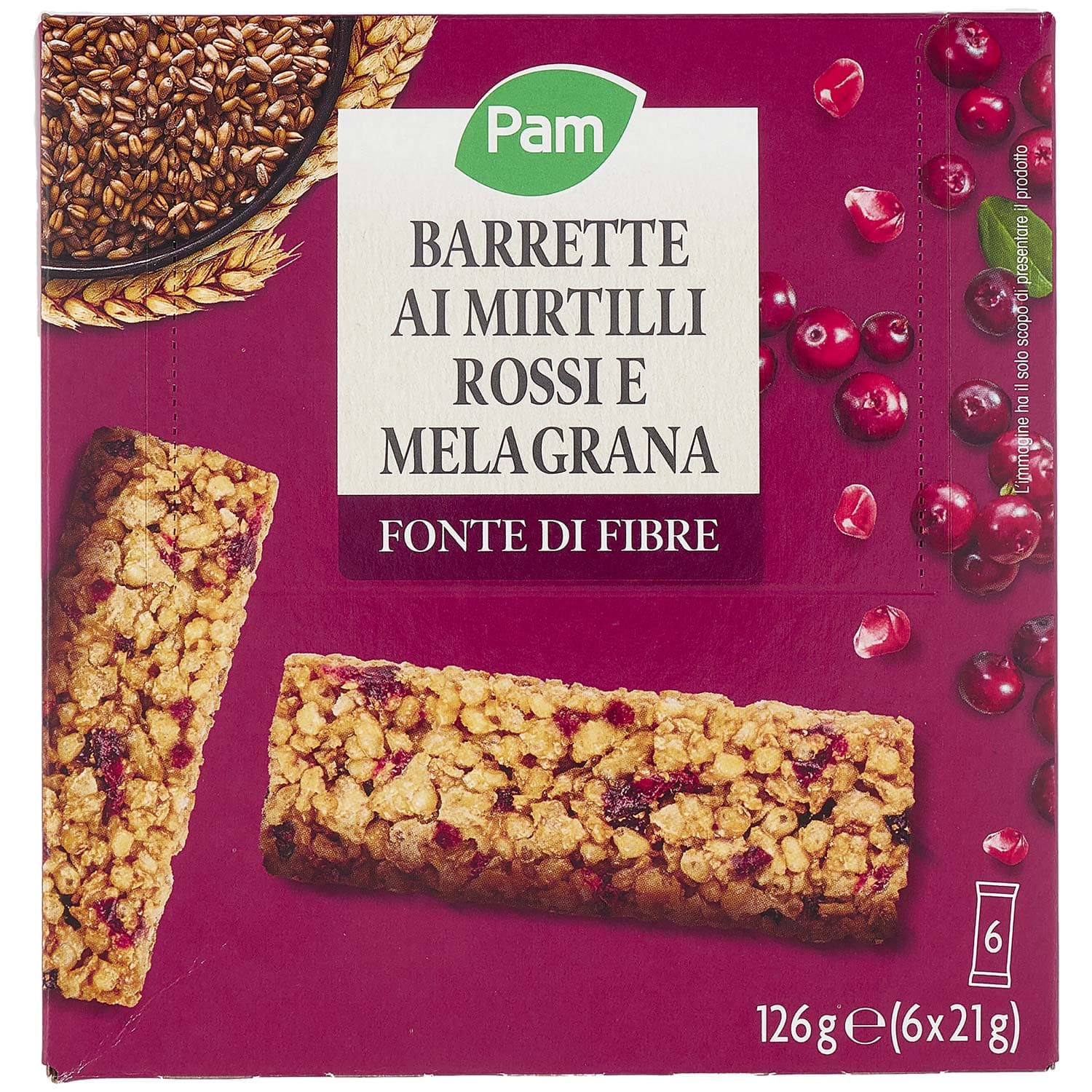 PAM Barrette ai Mirtilli Rossi e Melograna 6 x 21 g – immagine 3