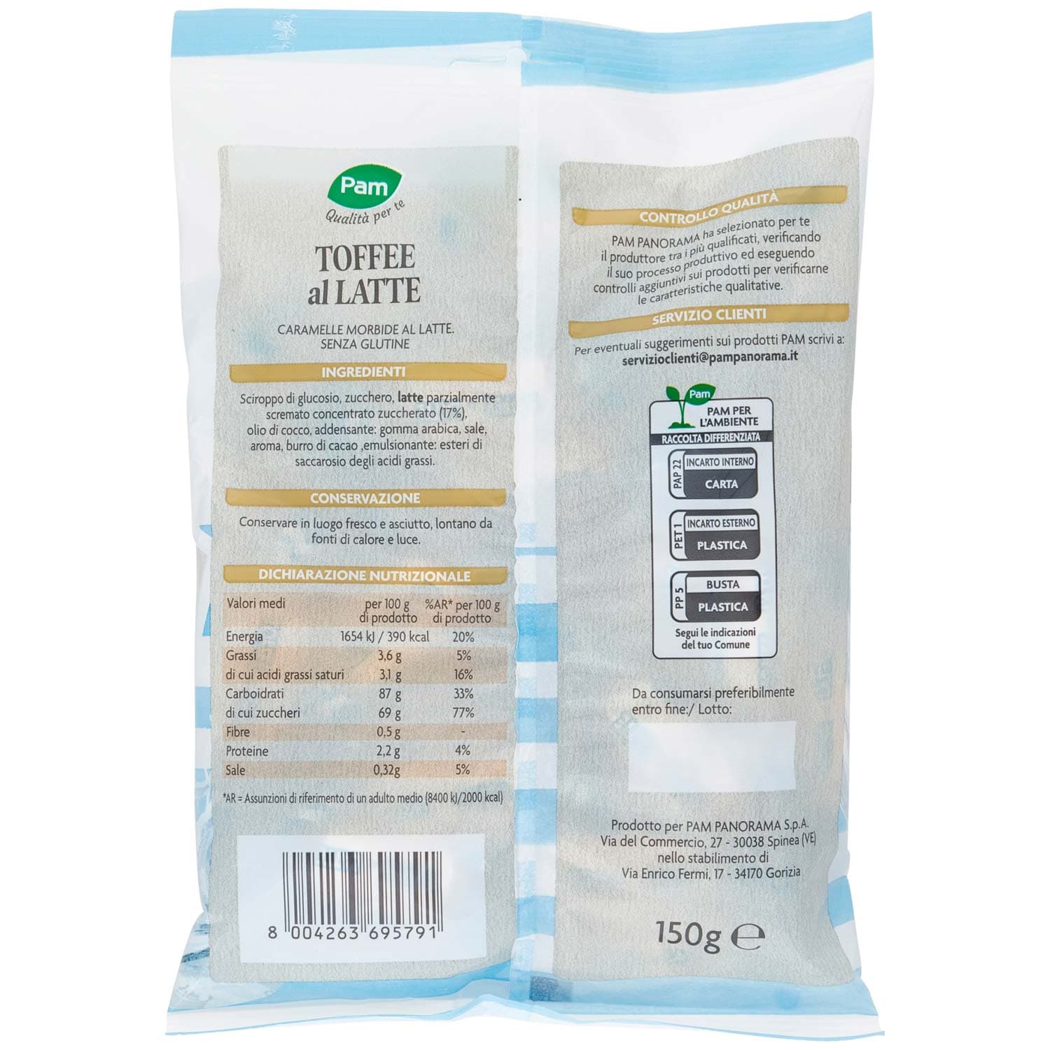 PAM Qualità per te Toffee caramelle morbide al latte 150 g – immagine 5