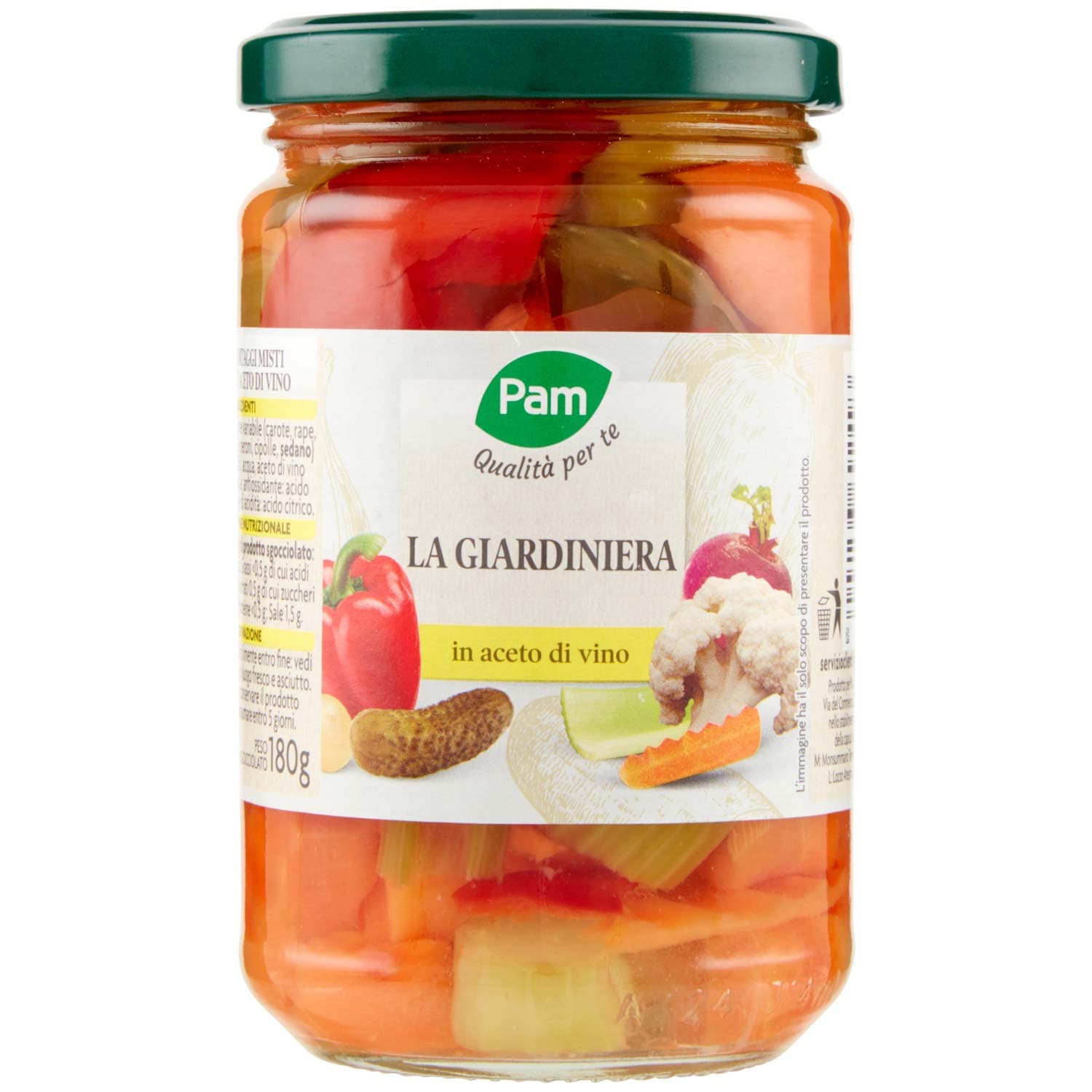 PAM Qualità per te Giardiniera in aceto di vino 300 g – immagine 3