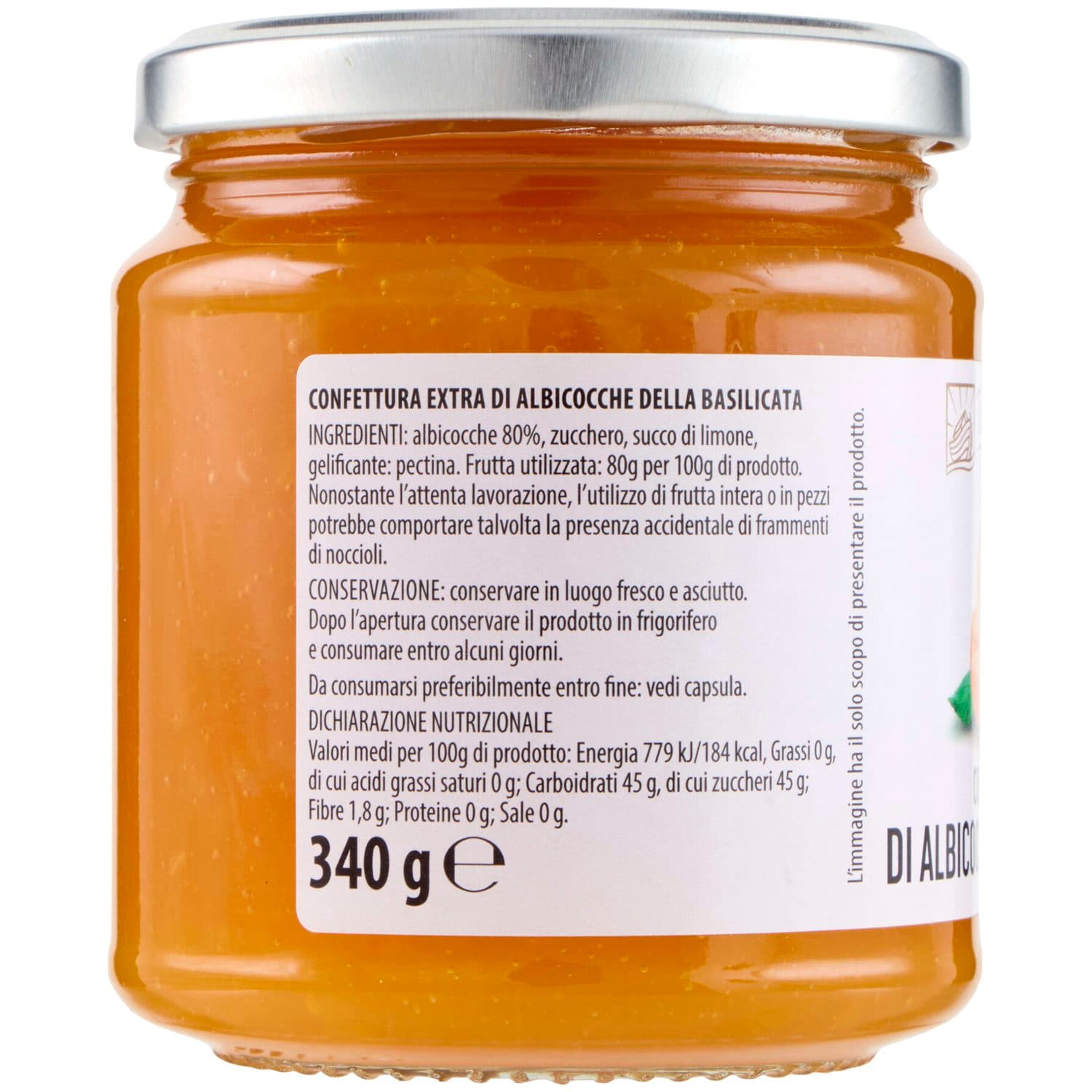 TESORI DELL'ARCA Confettura Extra di Albicocche della Basilicata 340 g – immagine 4