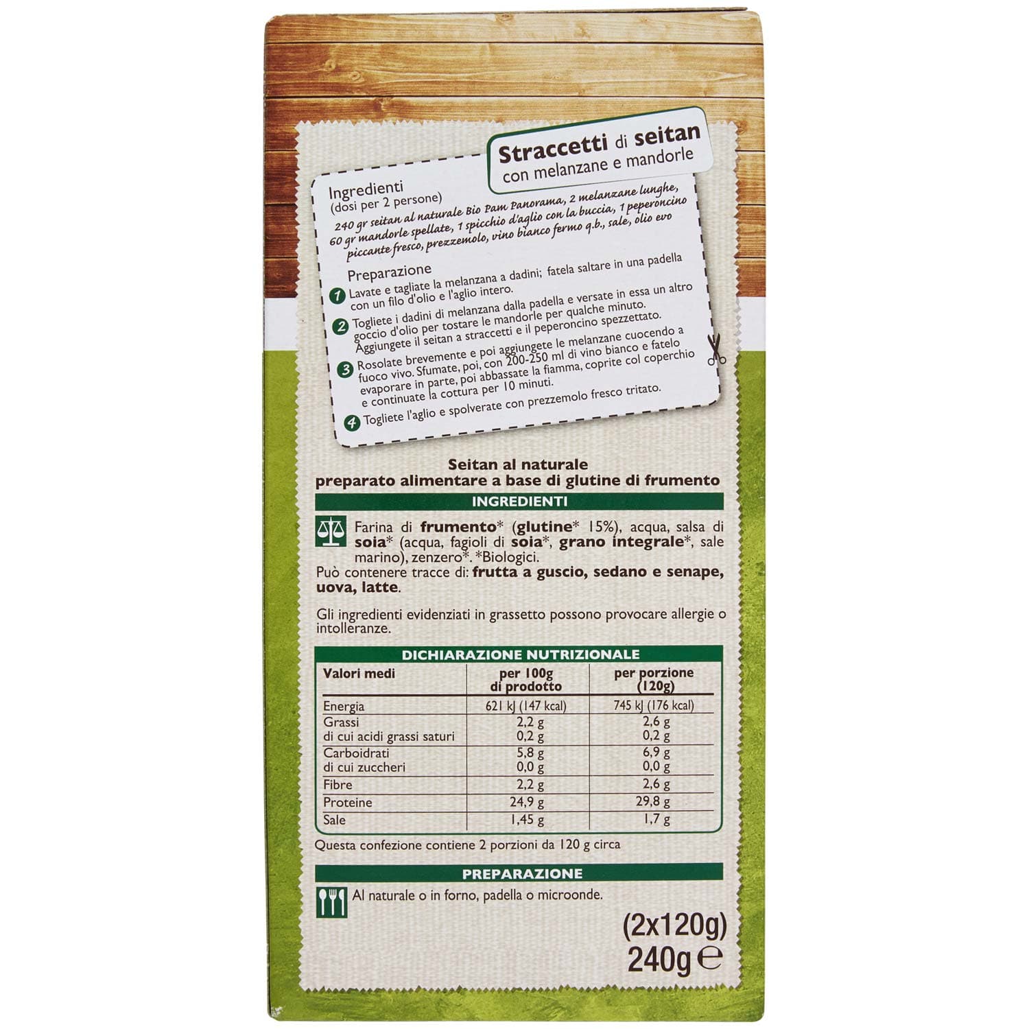 BIO Seitan al naturale 240g (120g x 2) – immagine 5