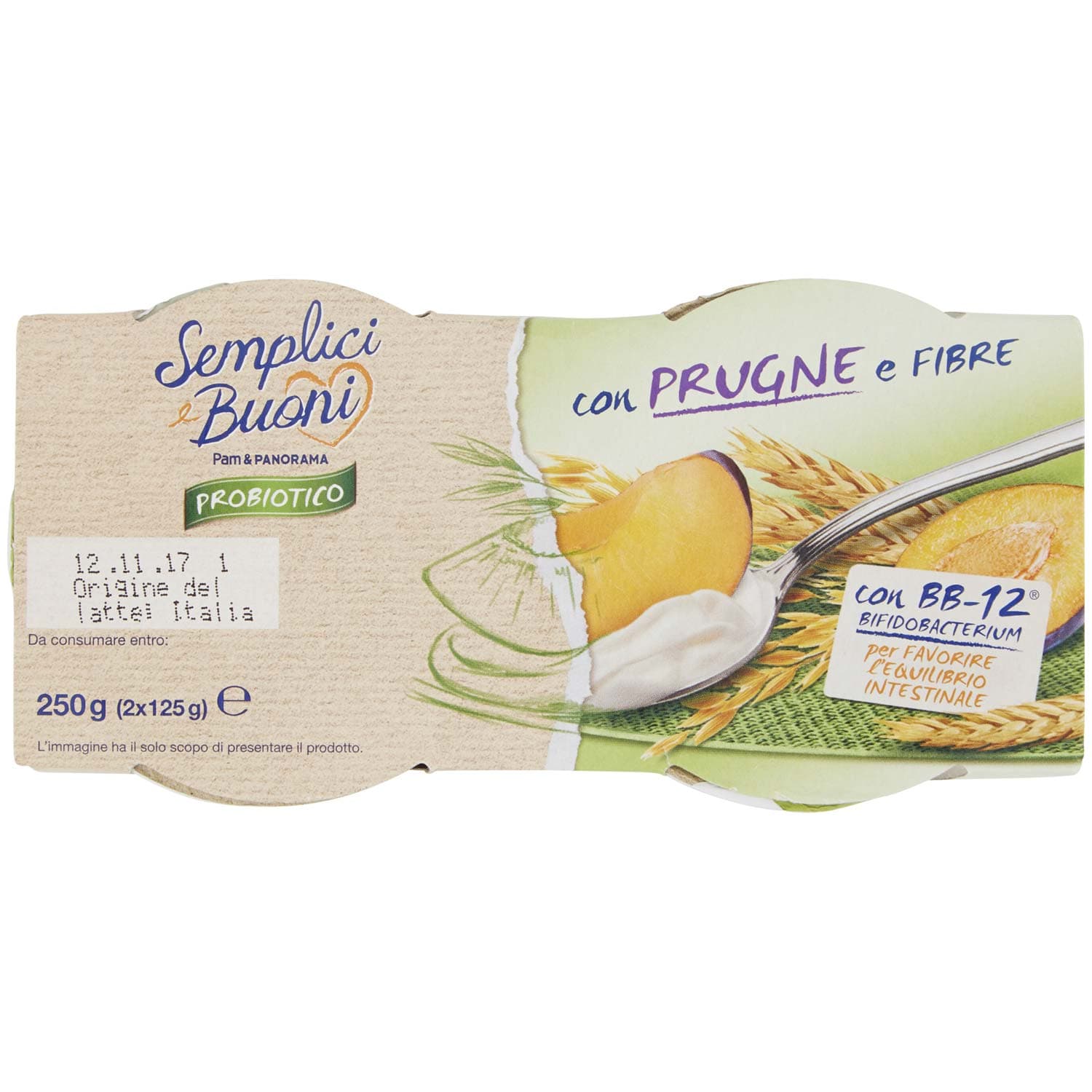 SEMPLICI E BUONI Probiotico con Prugne e Fibre 250 g (125 g x 2) – immagine 7