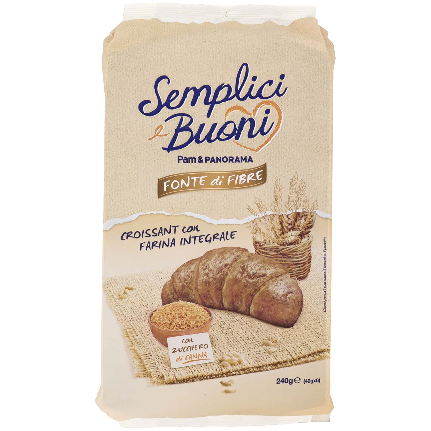 SEMPLICI E BUONI Fonte di Fibre Croissant con farina integrale 240g (40g x 6) – immagine 3