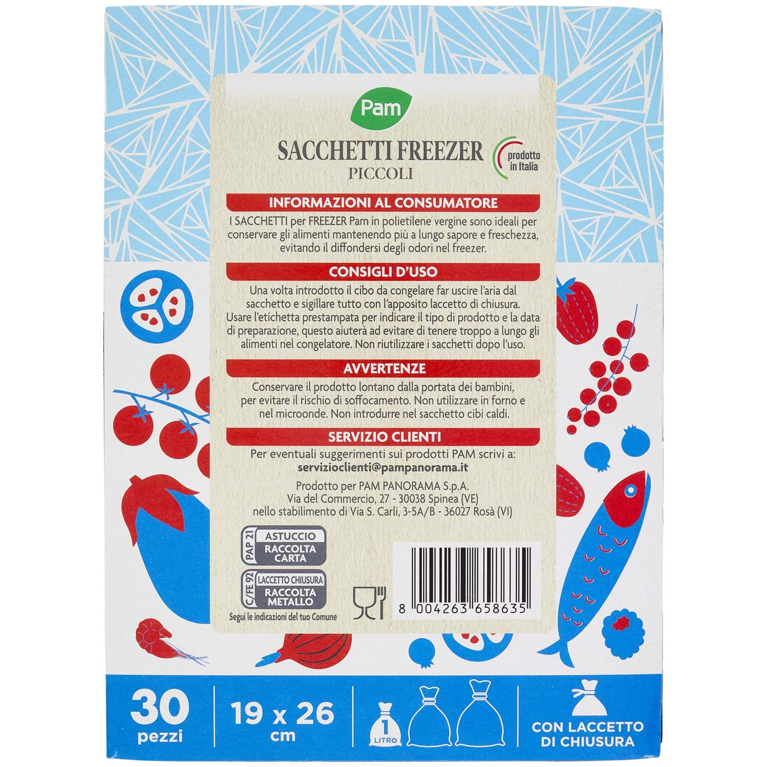PAM PANORAMA Sacchetti Freezer 19x26 cm 30 pz – immagine 5
