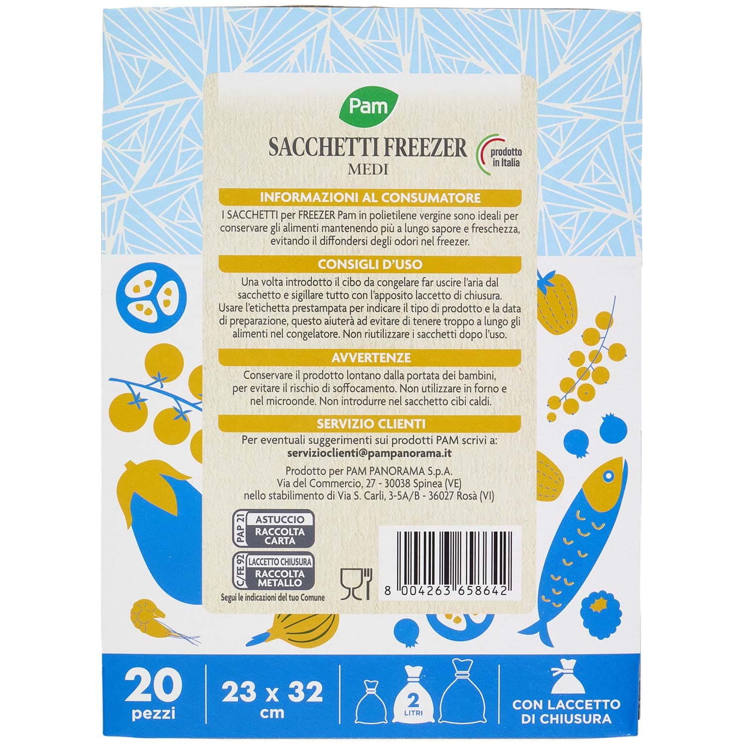 PAM PANORAMA Sacchetti Freezer 23x32 cm 20 pz – immagine 5