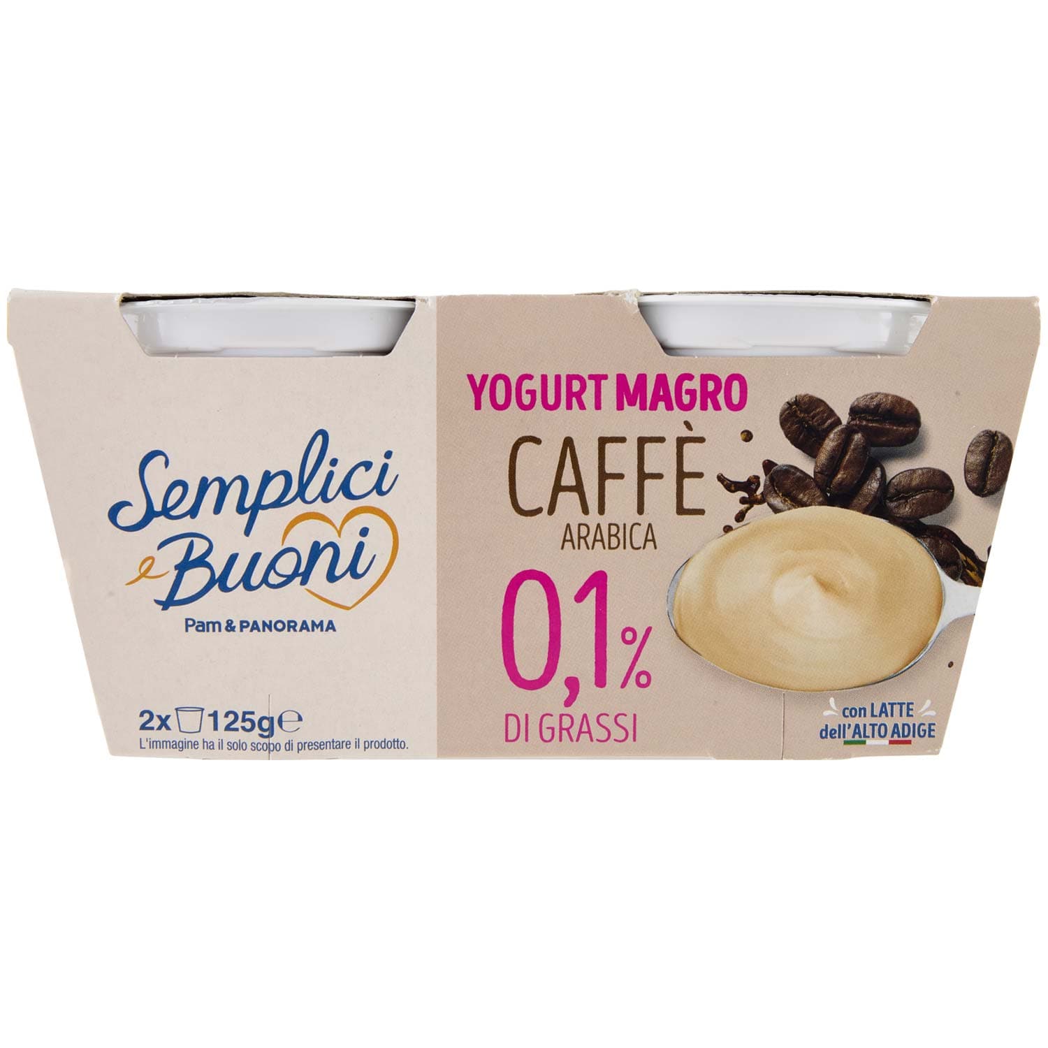 SEMPLICI E BUONI 0,1% di Grassi Yogurt Magro Caffè Arabica 2 x 125 g – immagine 3