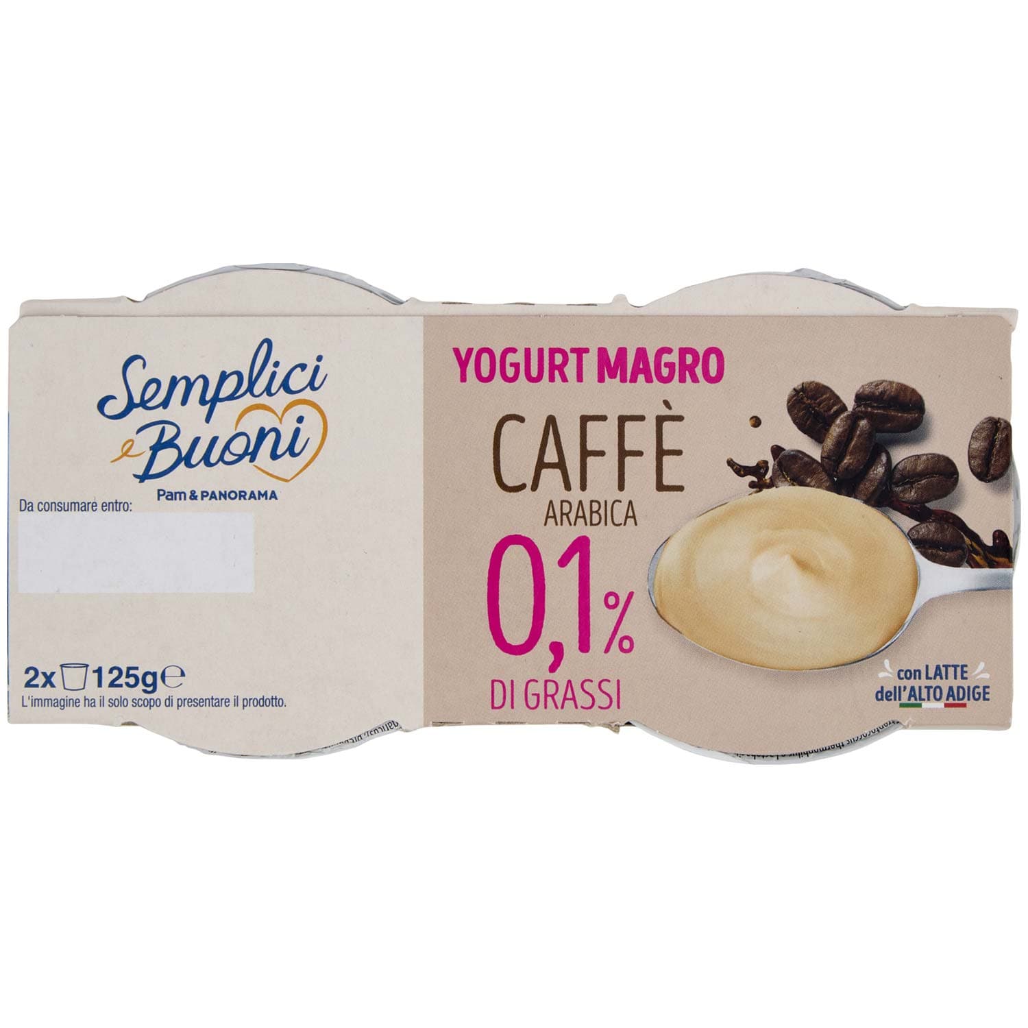 SEMPLICI E BUONI 0,1% di Grassi Yogurt Magro Caffè Arabica 2 x 125 g – immagine 7