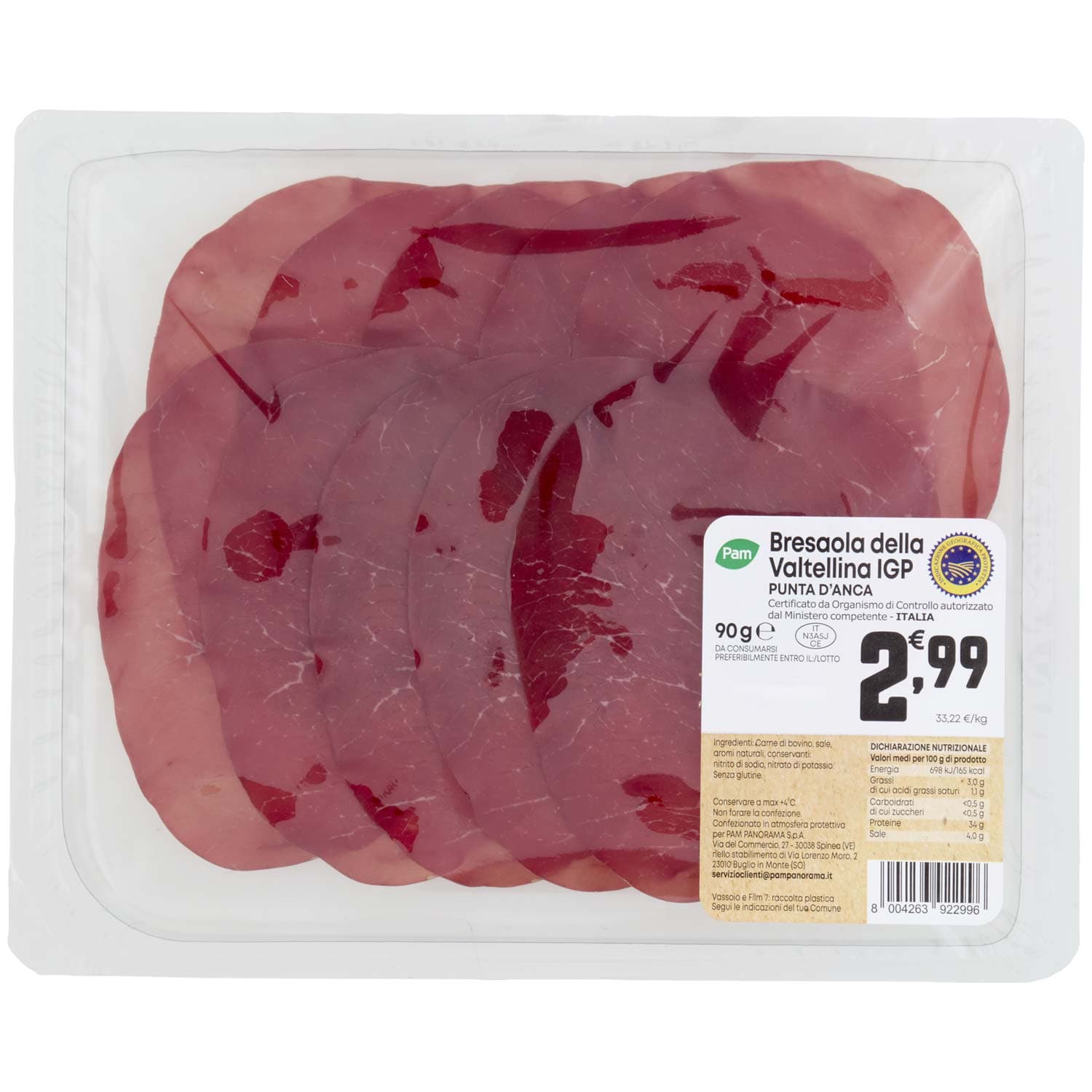 PAM Bresaola della Valtellina IGP 90 g – immagine 3