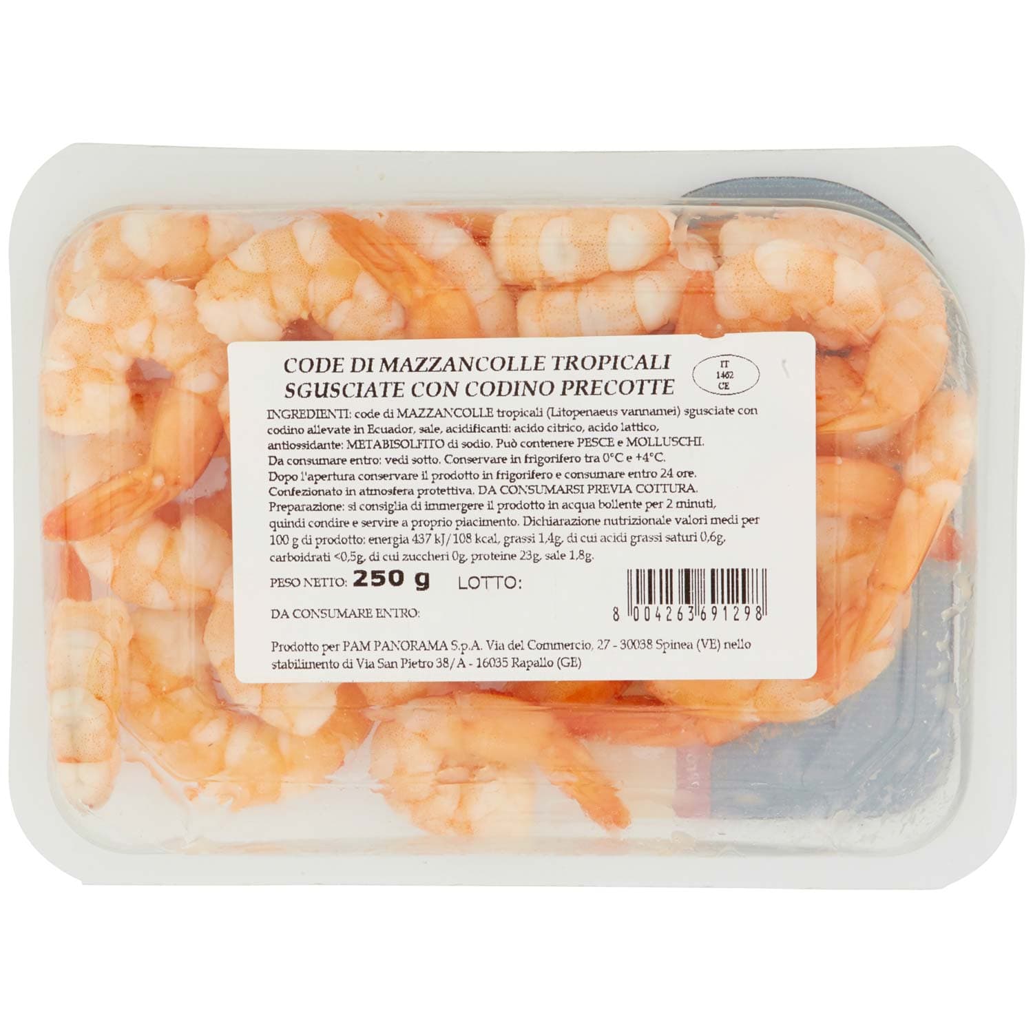 FRESCHE BONTÁ Code di Mazzancolle Tropicali Sgusciate con Codino Precotte 250 g – immagine 5