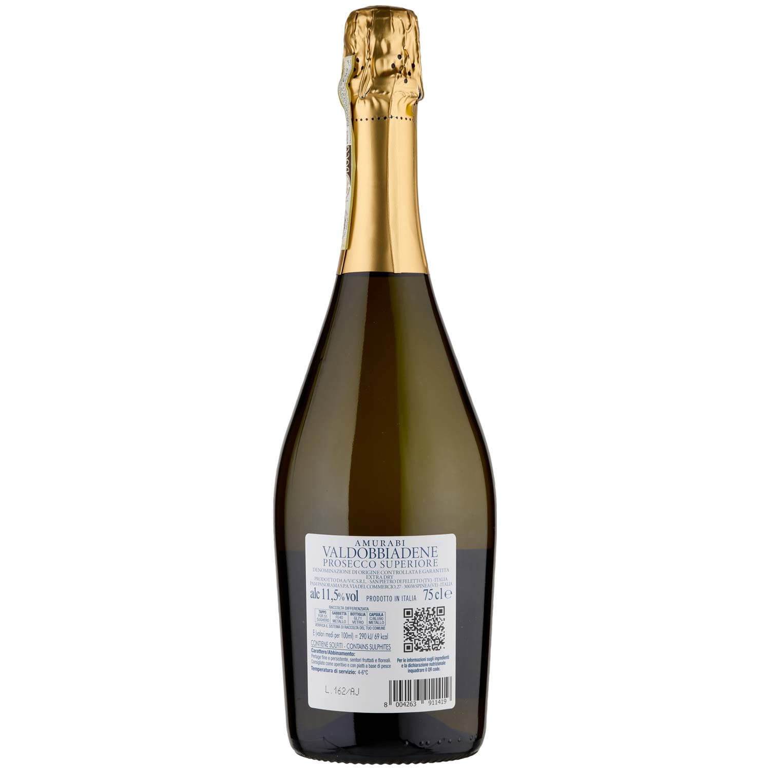 Amurabi Valdobbiadene Prosecco Superiore D.O.C.G. Extra Dry 75 cl – immagine 5