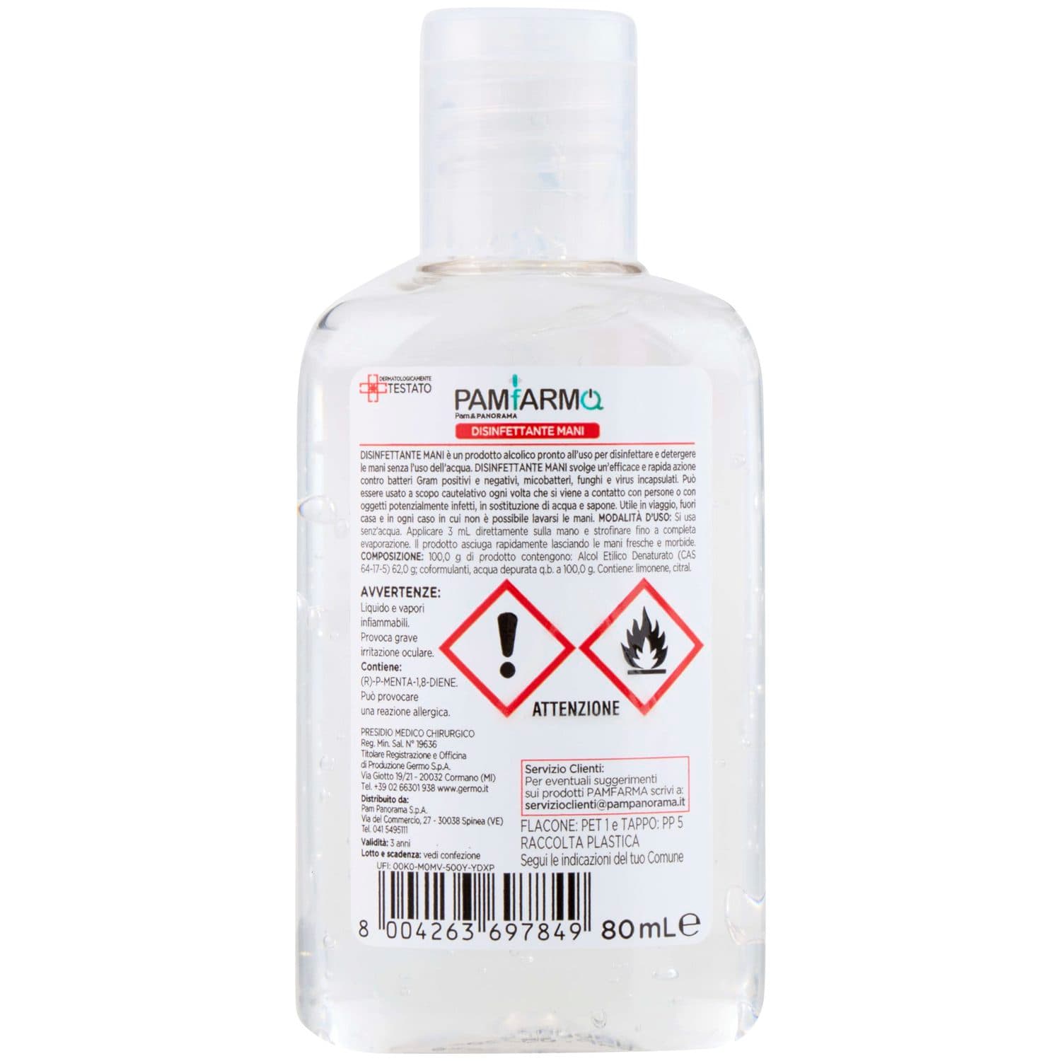 PAMFARMA Disinfettante Mani 80 mL – immagine 5