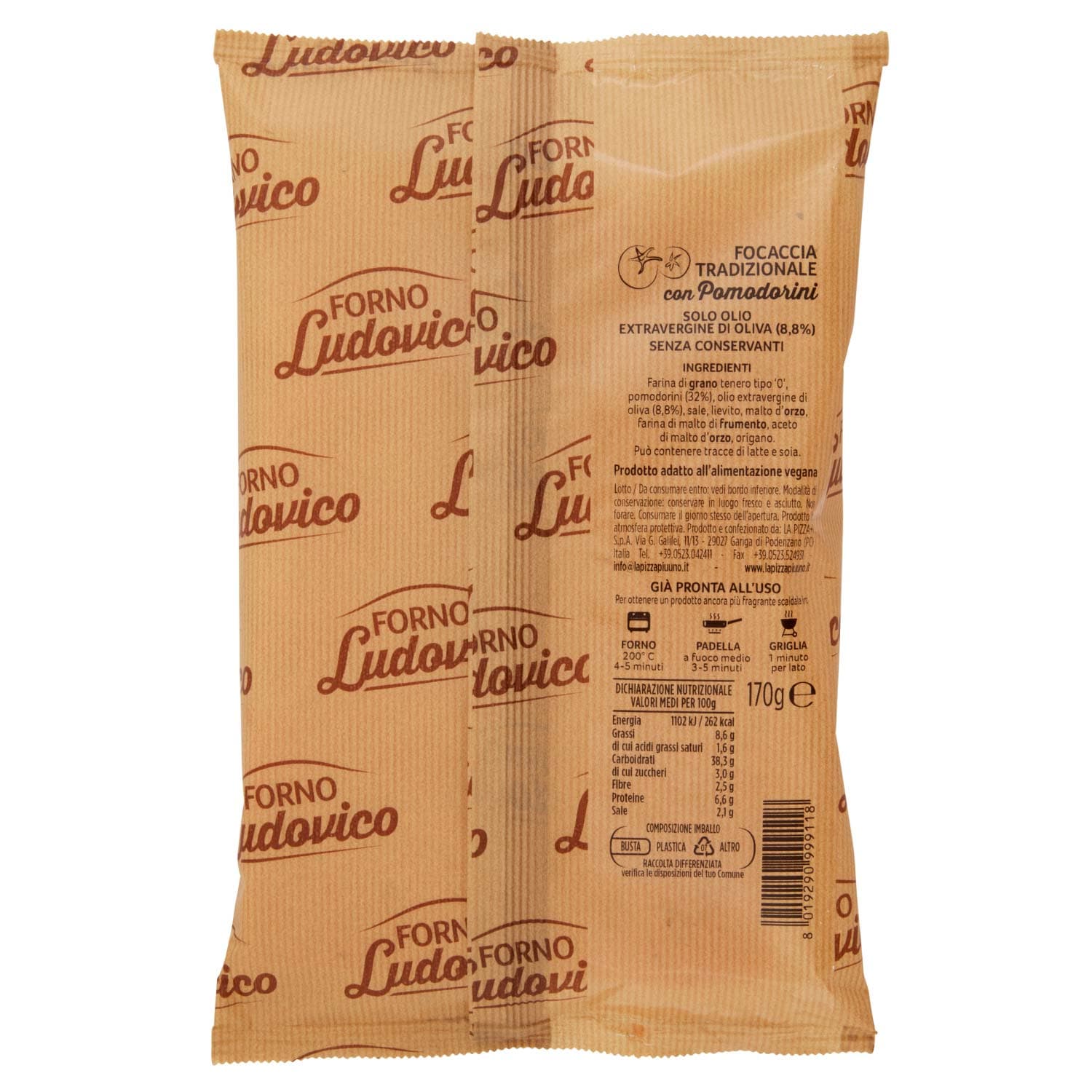 Forno Ludovico Focaccia Tradizionale con Pomodorini 170 g – immagine 5