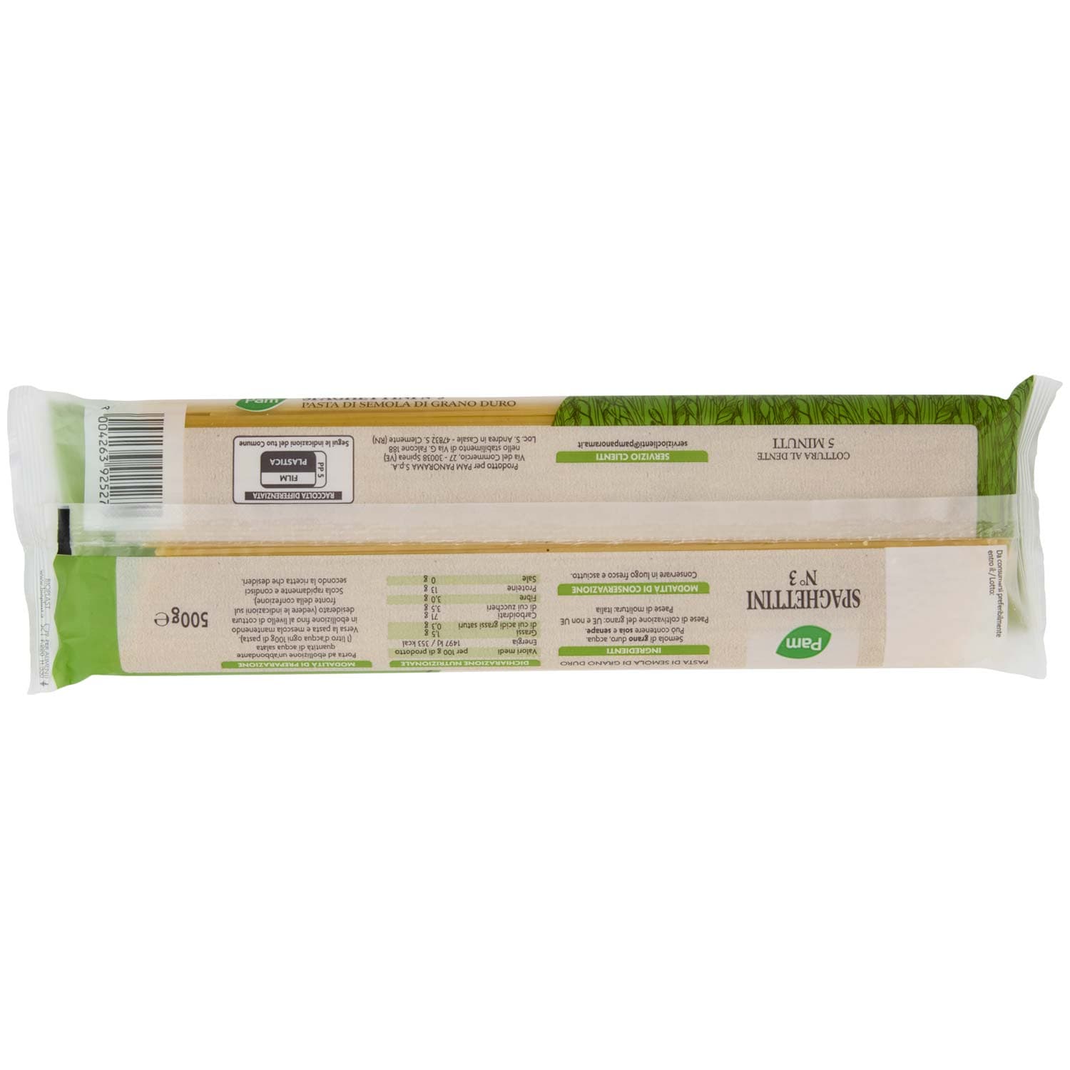 PAM Spaghettini N° 3 Pasta di Semola di Grano Duro 500 g – immagine 5