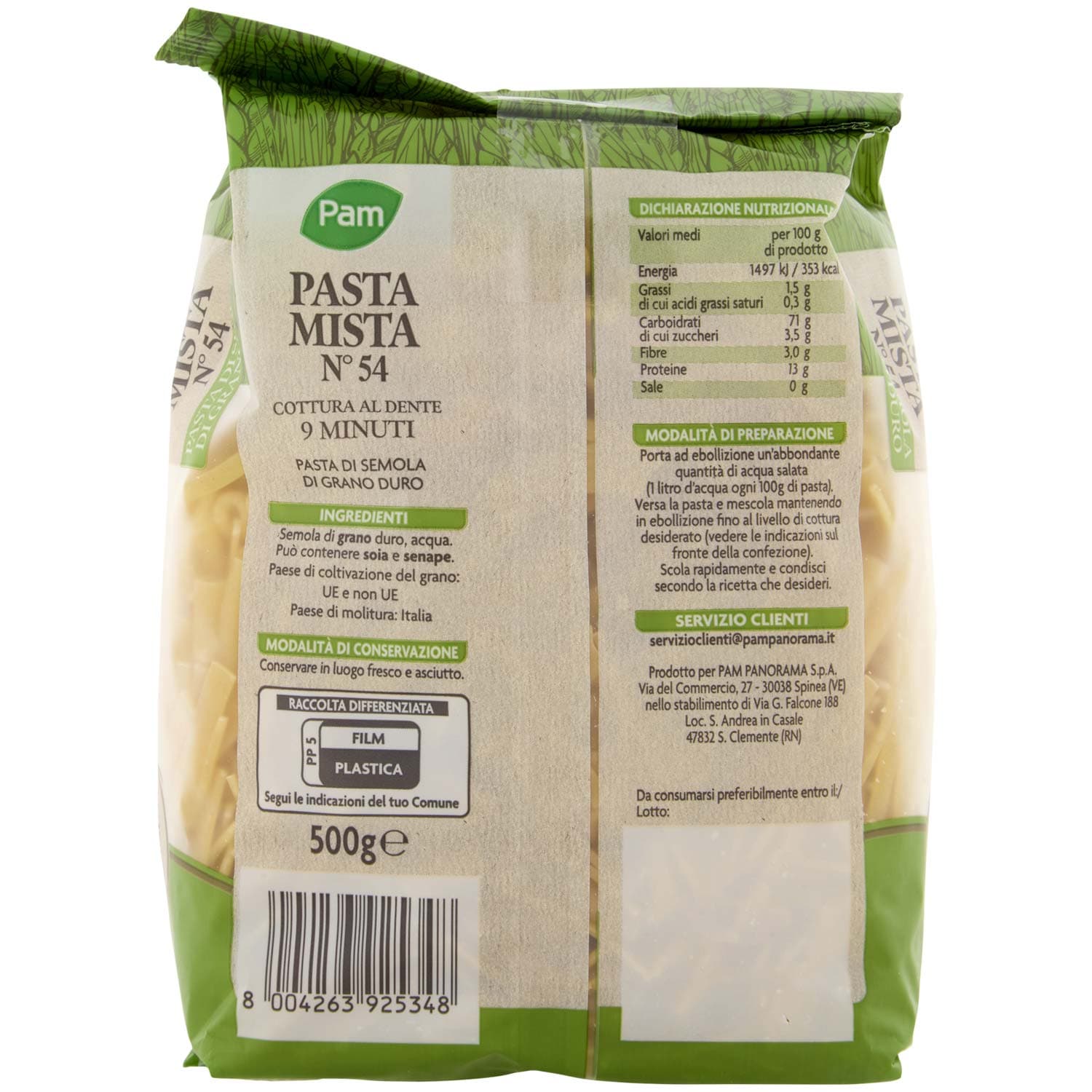 PAM Pasta Mista N° 54 Pasta di Semola di Grano Duro 500 g – immagine 5
