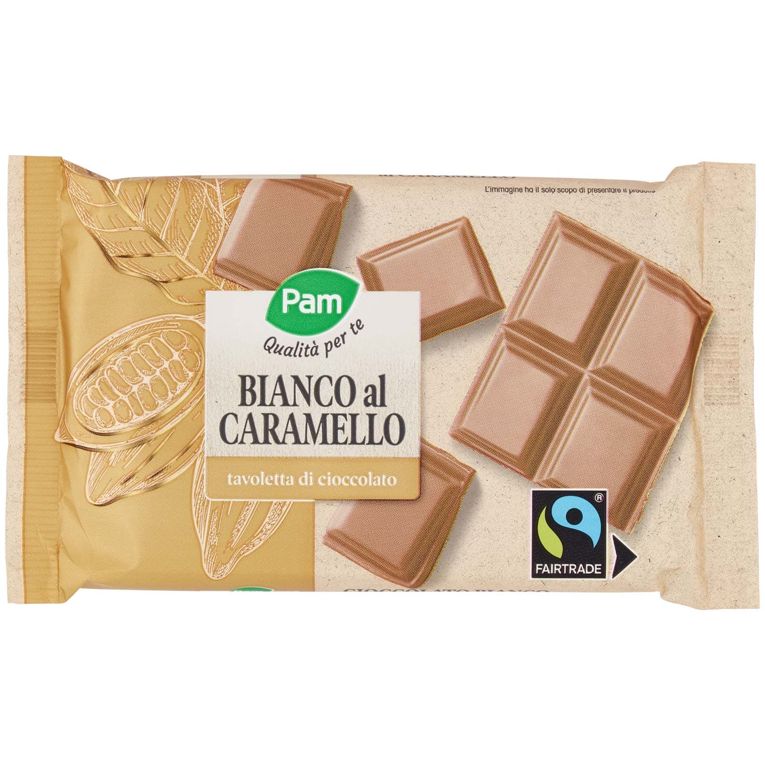 PAM Qualità per te Bianco al Caramello tavoletta di cioccolato 100 g – immagine 3