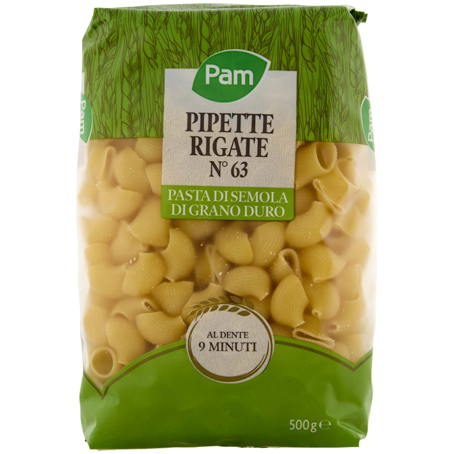 PAM Pipette Rigate N° 63 Pasta di Semola di Grano Duro 500 g – immagine 3