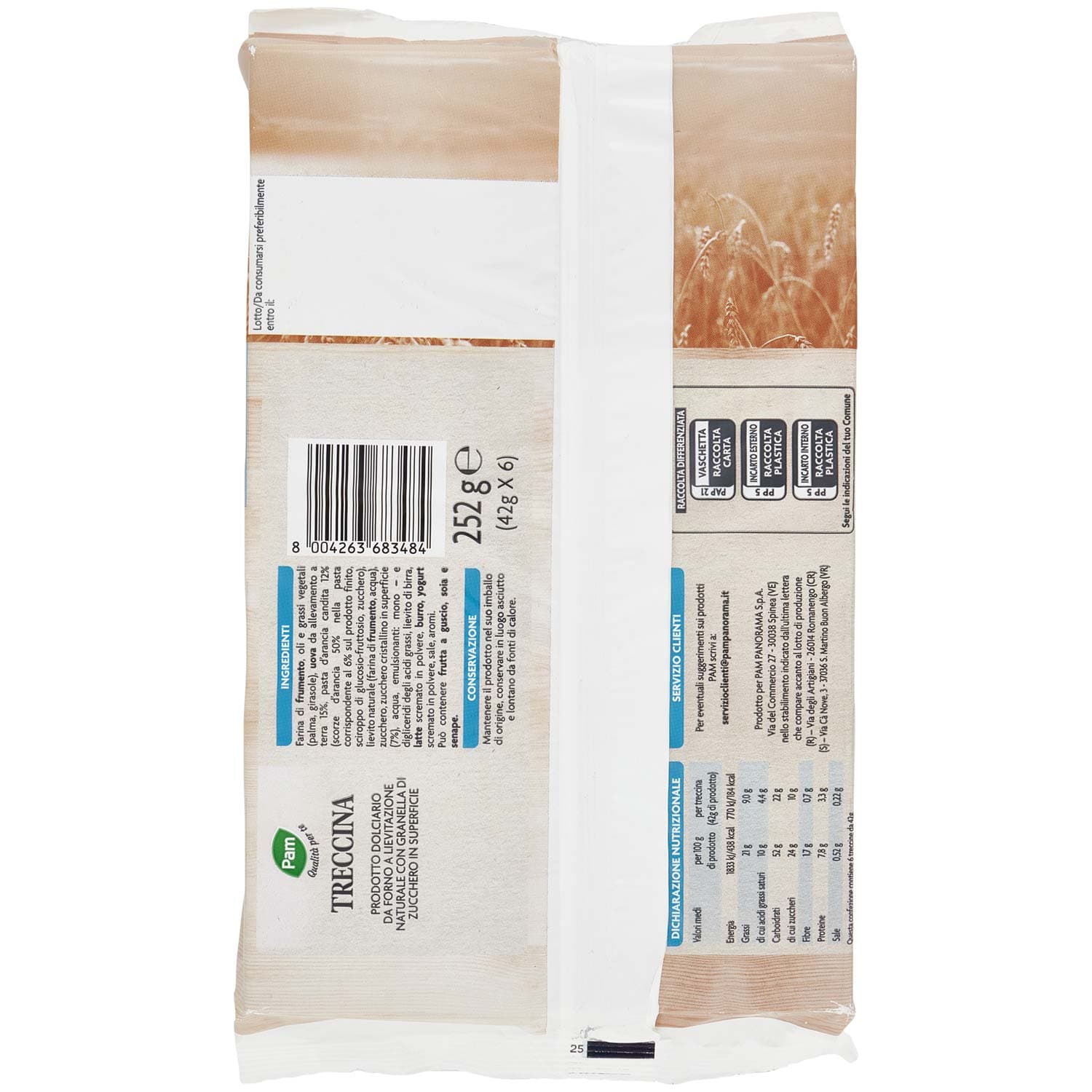 PAM PANORAMA Treccina 252g (42g x 6) – immagine 5