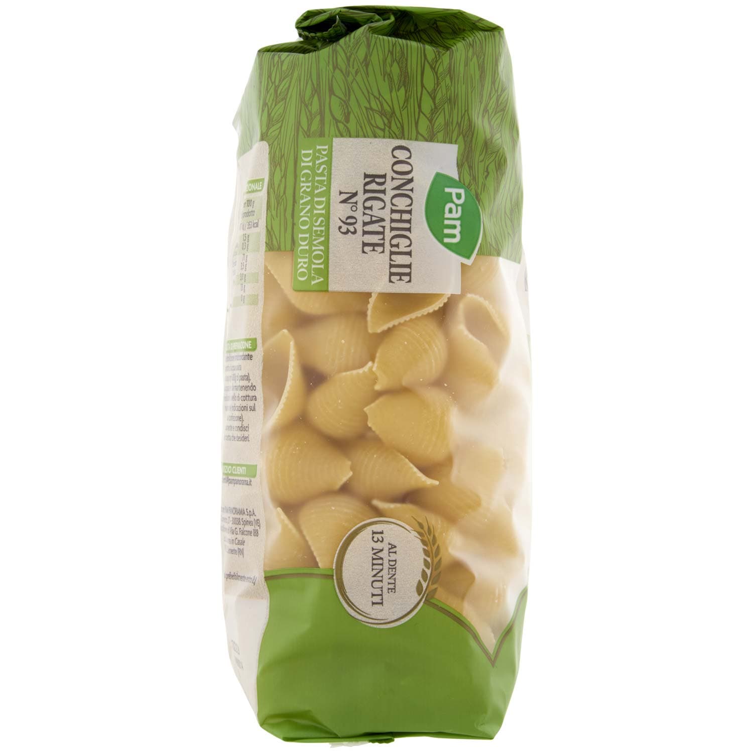 PAM Conchiglie Rigate N° 93 Pasta di Semola di Grano Duro 500 g – immagine 4