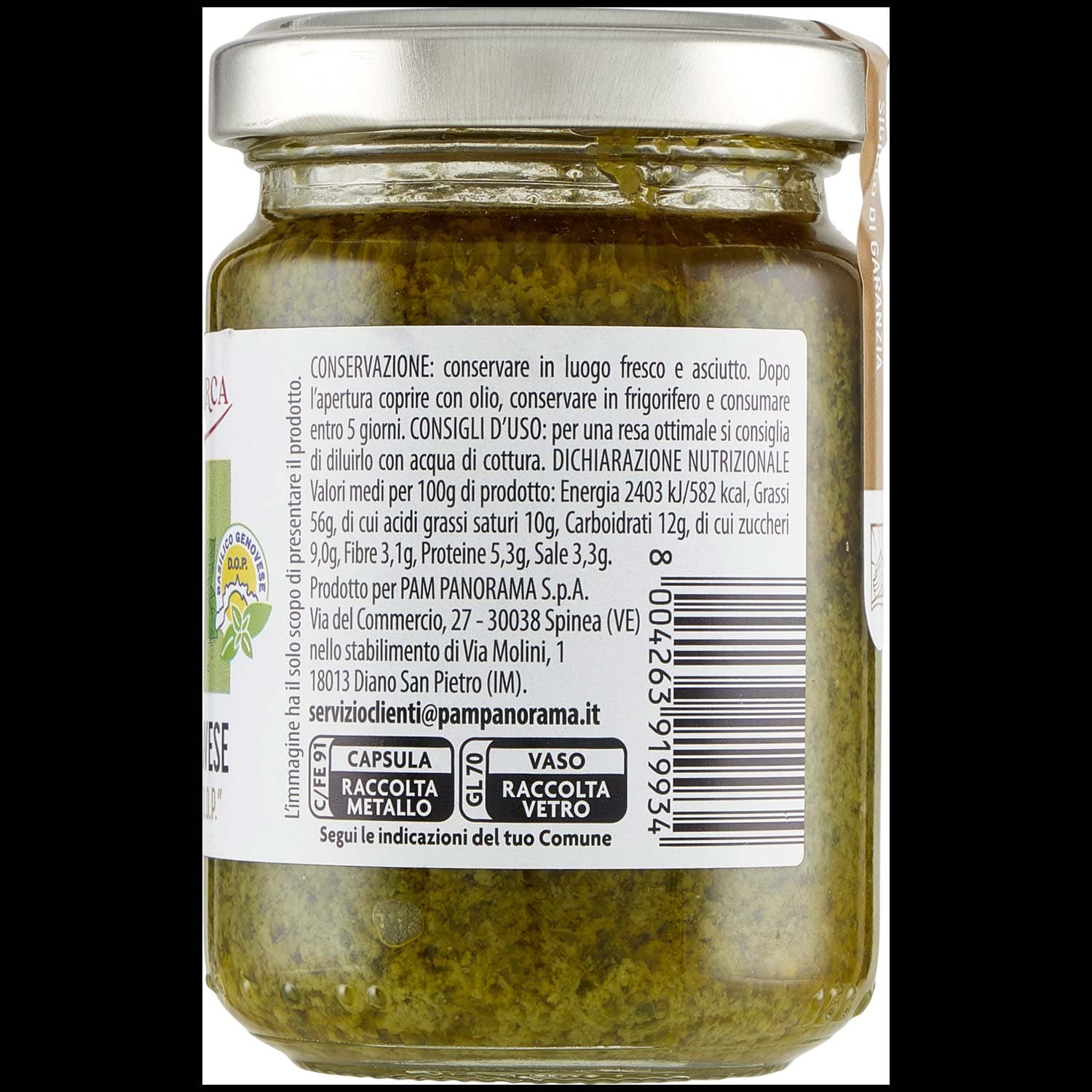 TESORI DELL'ARCA Pesto alla Genovese con "Basilico Genovese D.O.P." 130 g – immagine 6