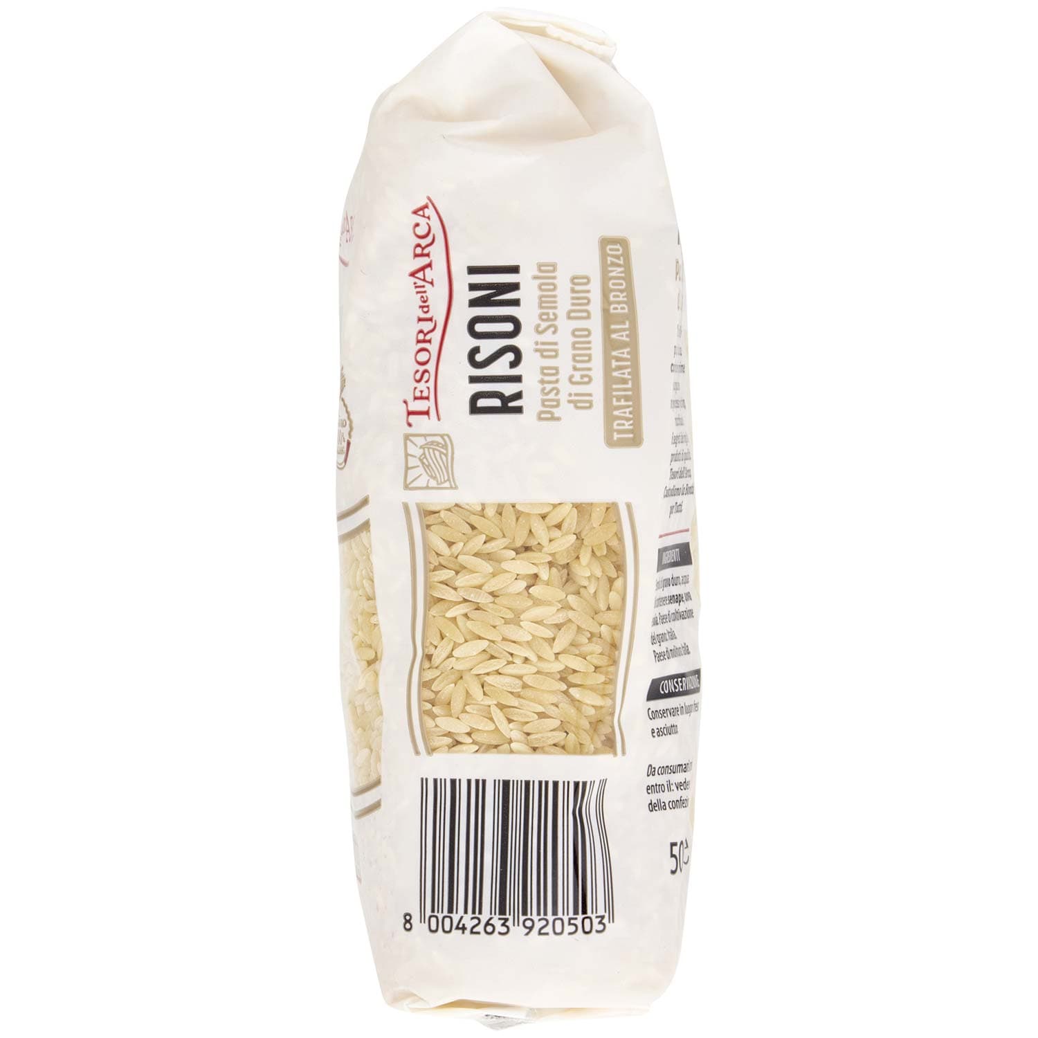 TESORI DELL'ARCA Pasta di Semola di Grano Duro Risoni 500 g – immagine 6