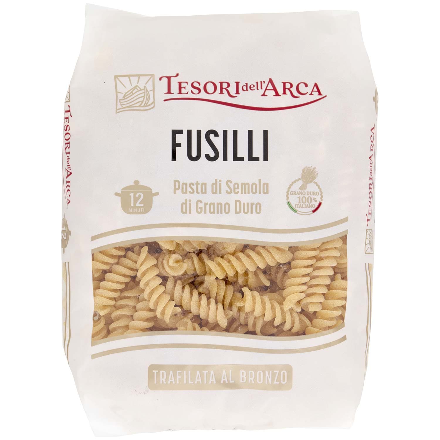TESORI DELL'ARCA Pasta di Semola di Grano Duro Fusilli 500 g – immagine 3