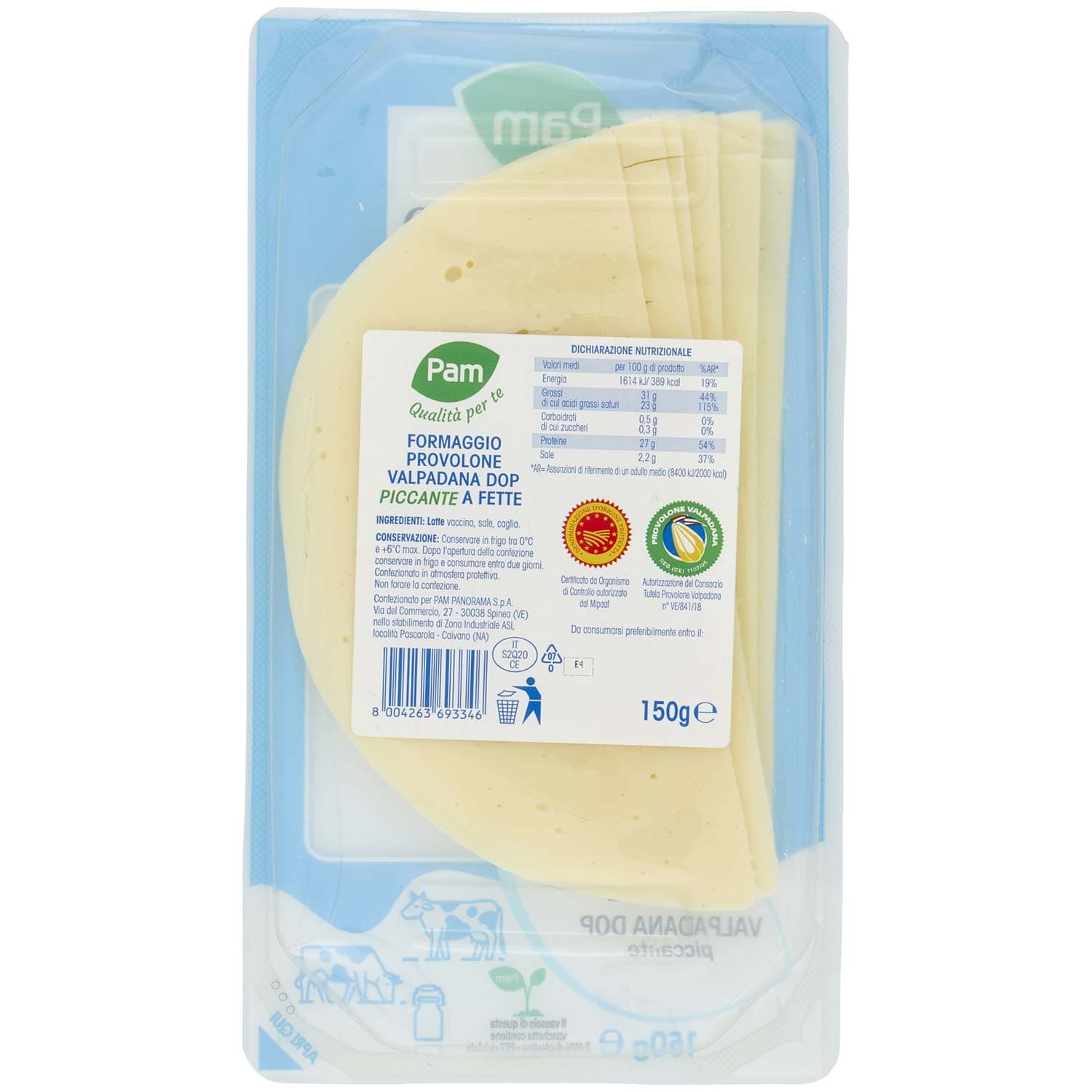PAM Qualità per te Formaggio a Fette Provolone Valpadana DOP piccante 150 g – immagine 5