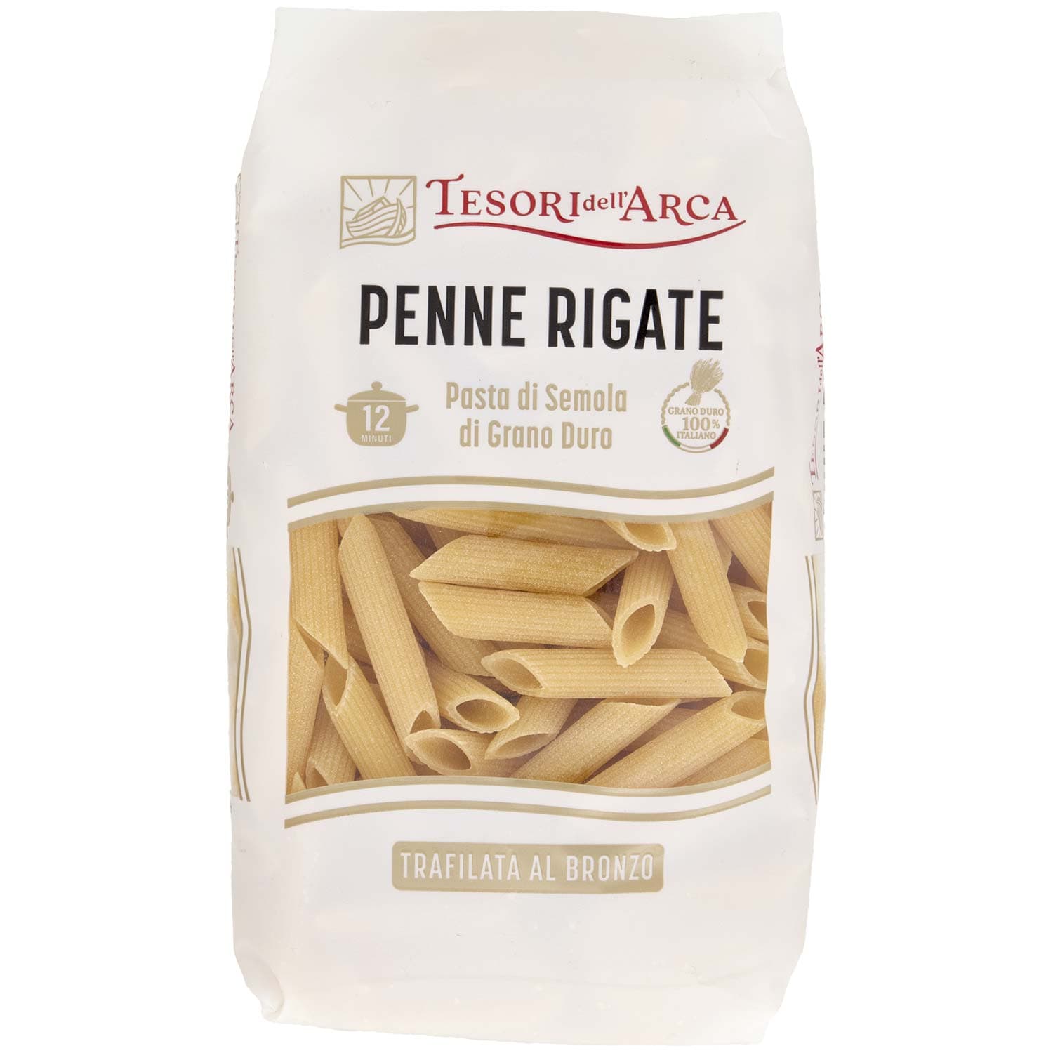 TESORI DELL'ARCA Pasta di Semola di Grano Duro Penne Rigate 500 g – immagine 3