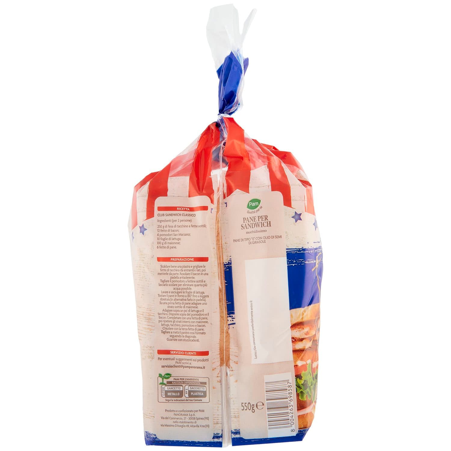 PAM Qualità per te Pane per Sandwich morbidissimo 550 g – immagine 4