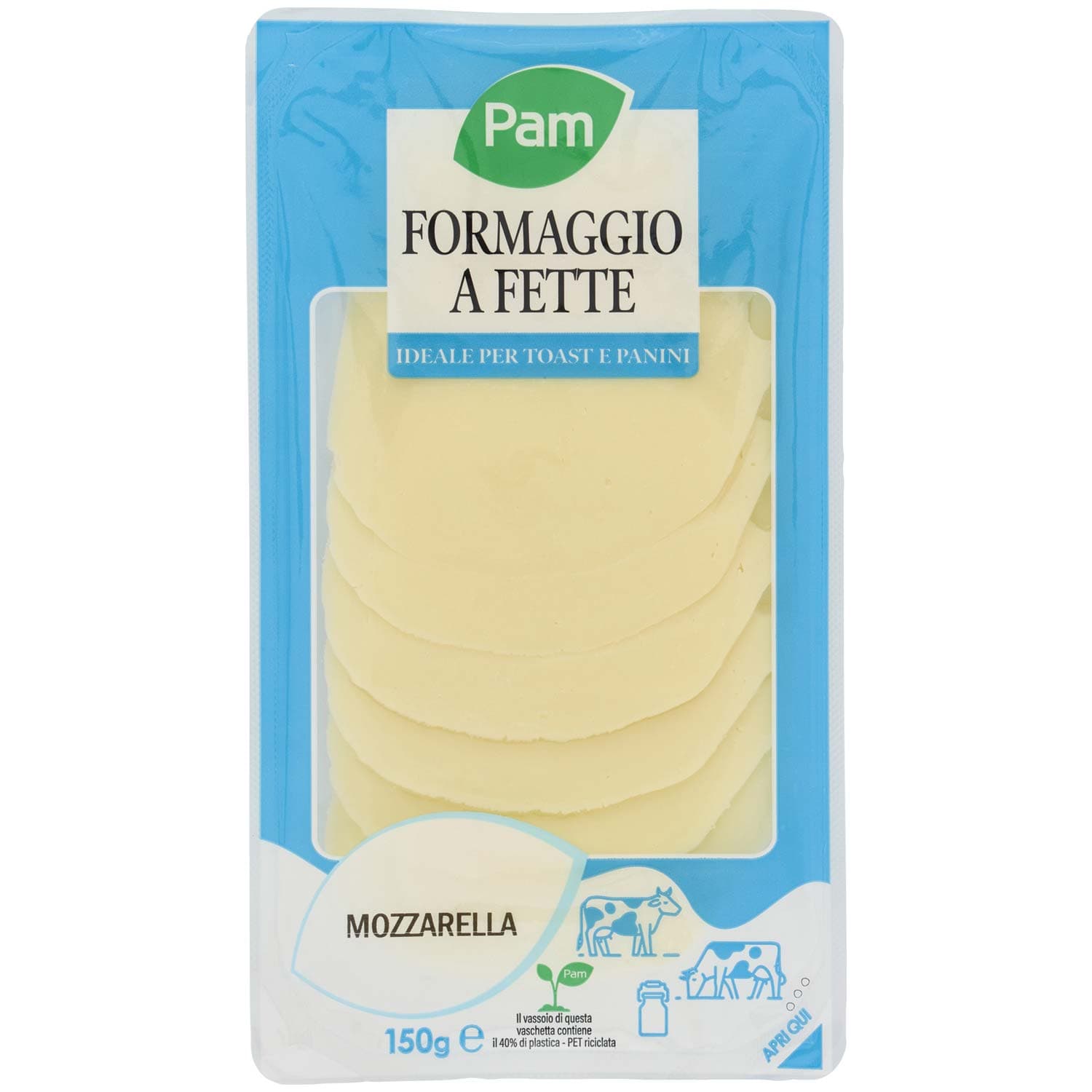 PAM Qualità per te Formaggio a Fette Mozzarella 150 g – immagine 3