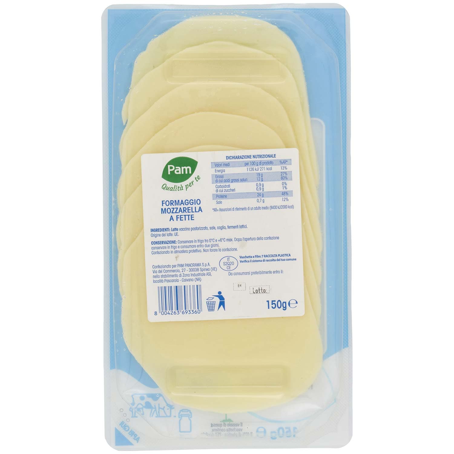 PAM Qualità per te Formaggio a Fette Mozzarella 150 g – immagine 5