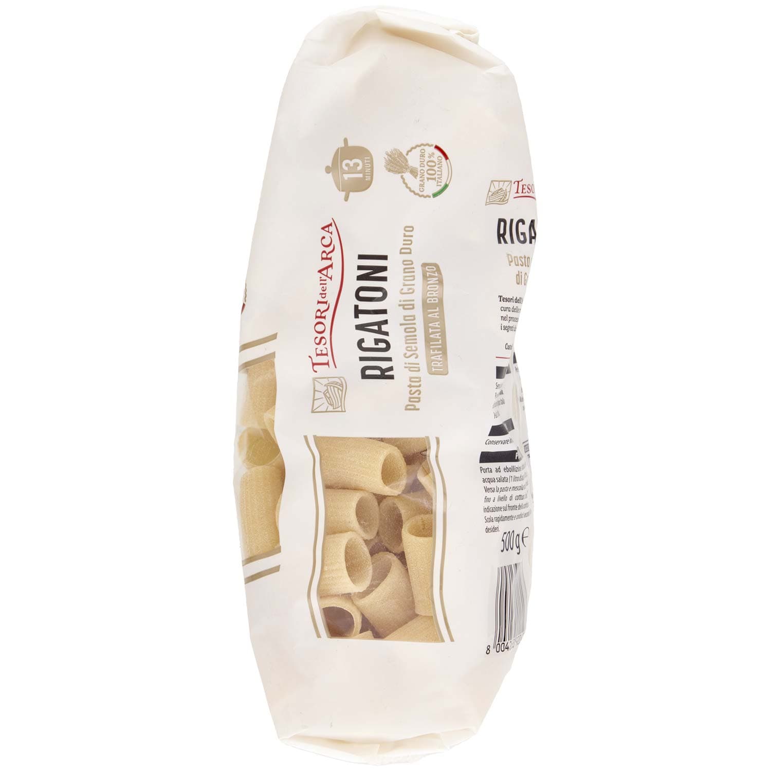 TESORI DELL'ARCA Pasta di Semola di Grano Duro Rigatoni 500 g – immagine 6