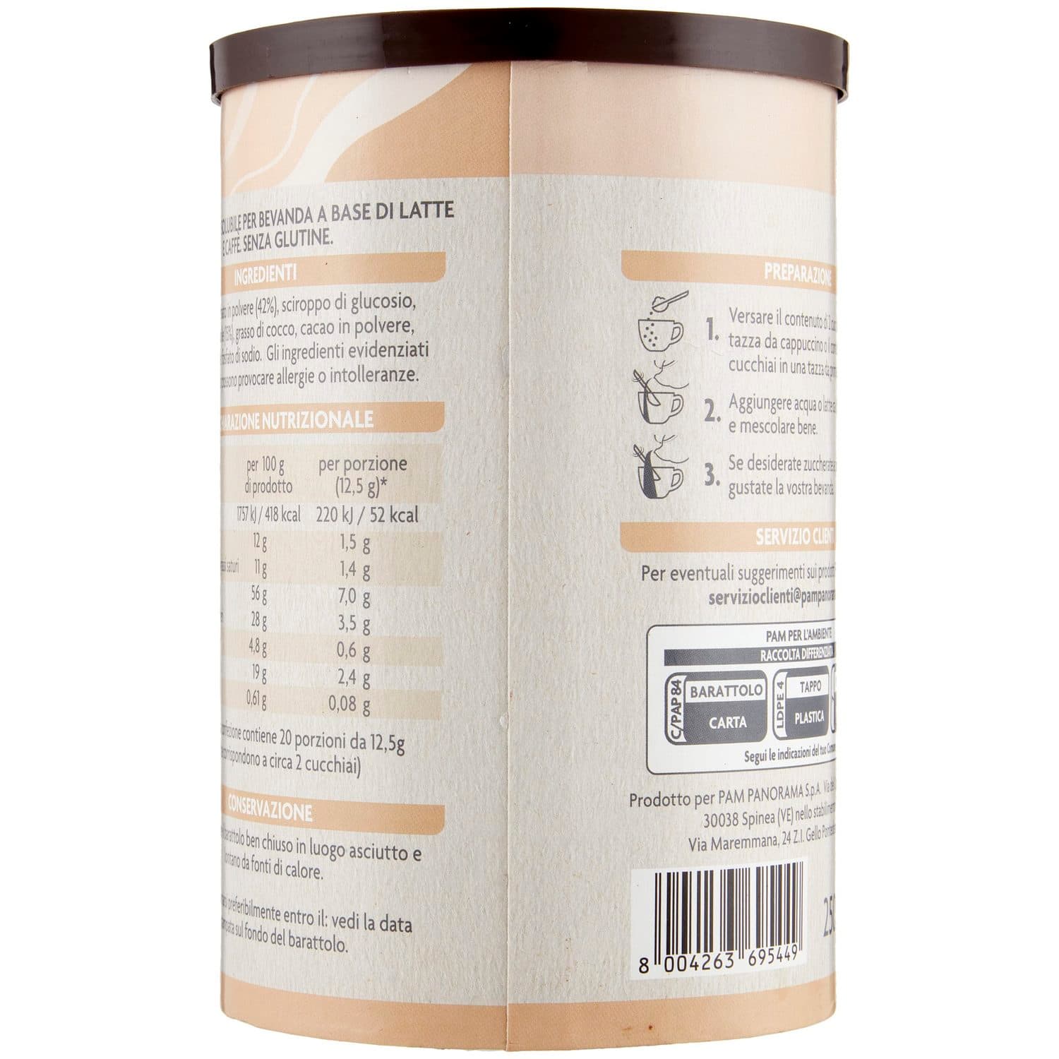 PAM Qualità per te Cappuccino solubile 250 g – immagine 5