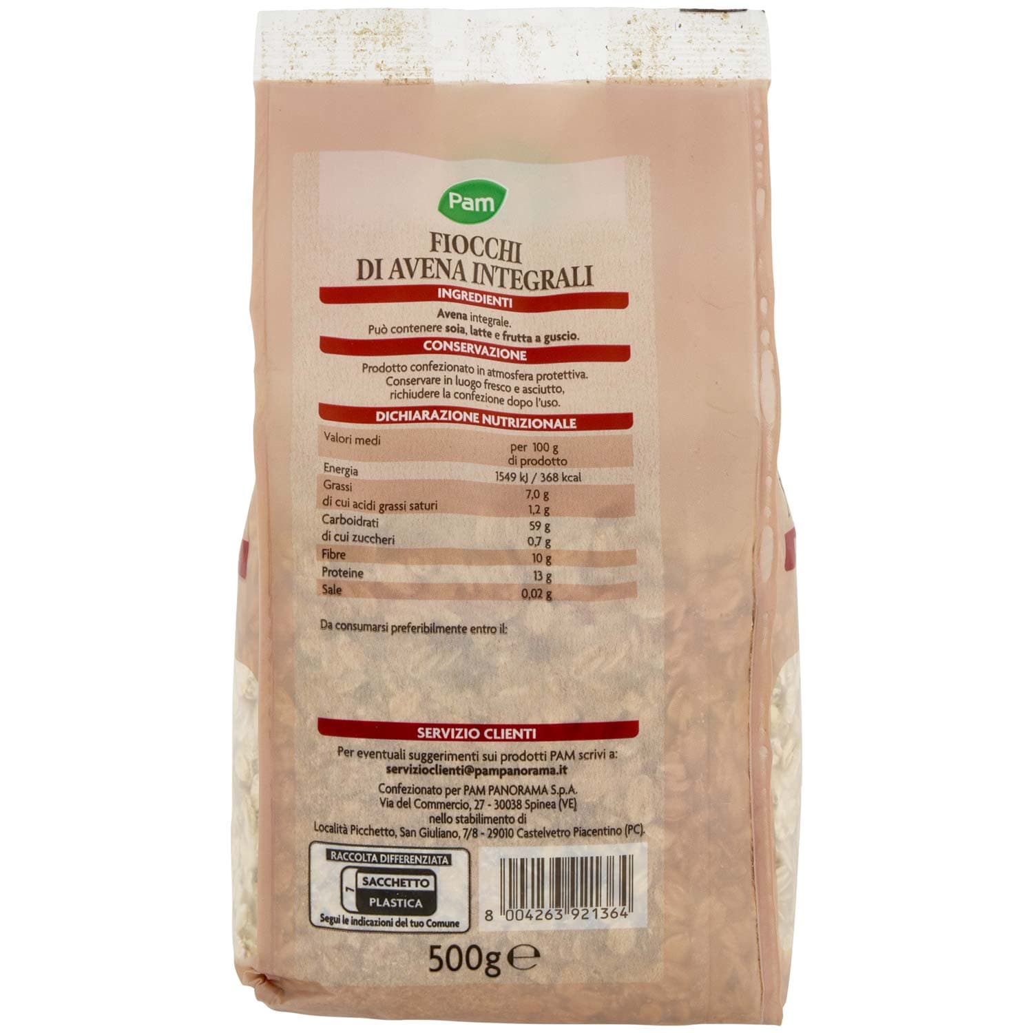 PAM Fiocchi di Avena Integrali 500 g – immagine 5