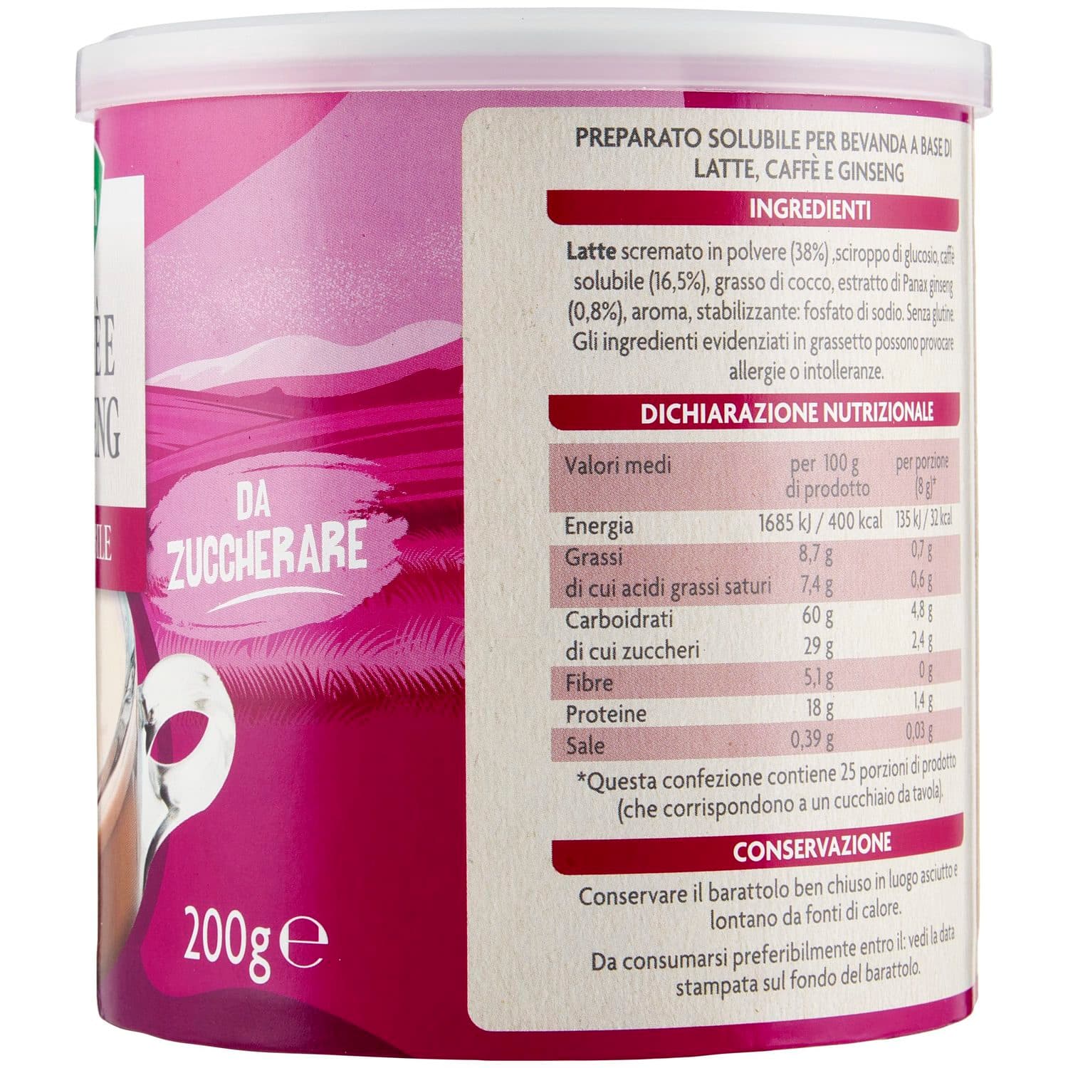 PAM Caffè e Ginseng Solubile 200 g – immagine 6