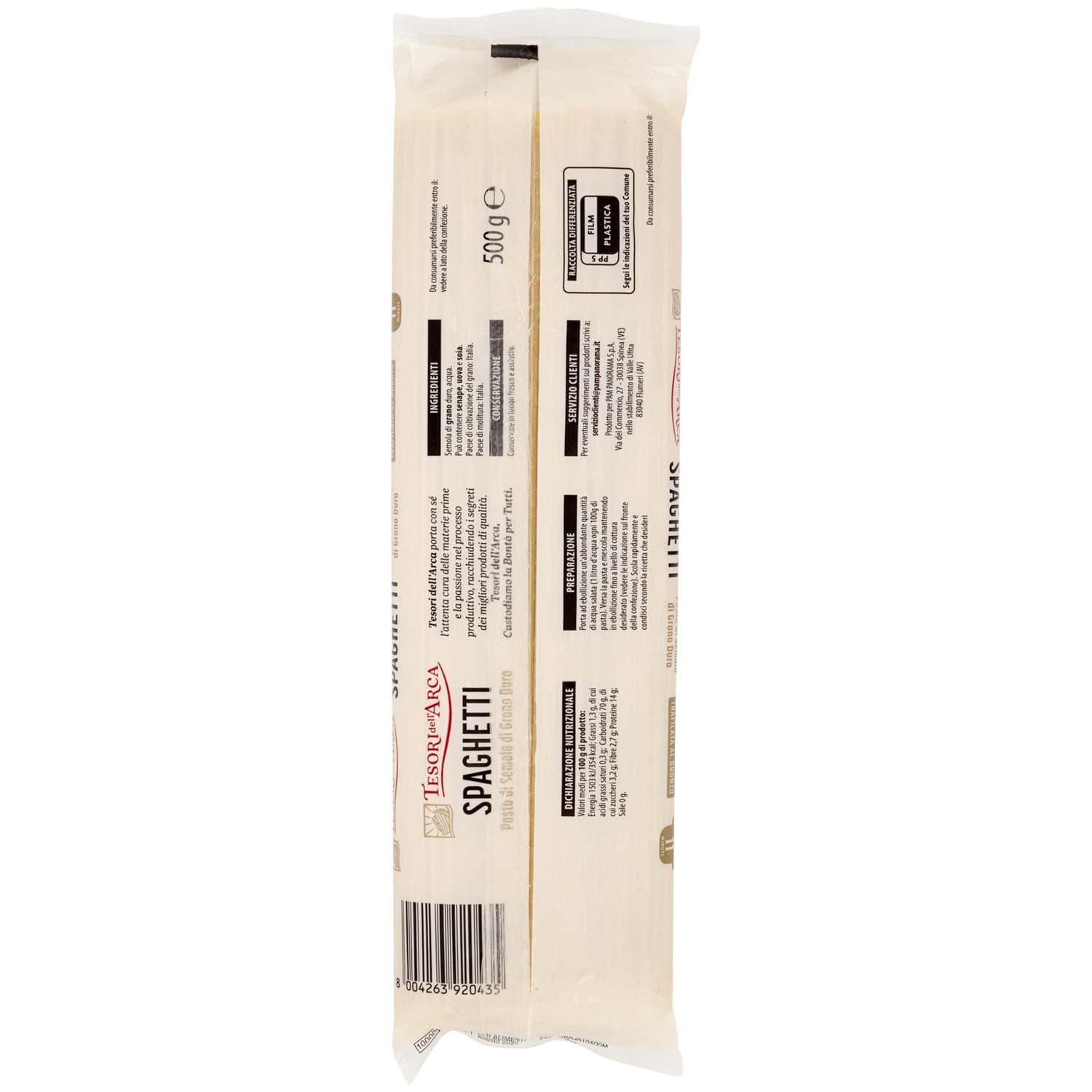 TESORI DELL'ARCA Pasta di Semola di Grano Duro Spaghetti 500 g – immagine 5