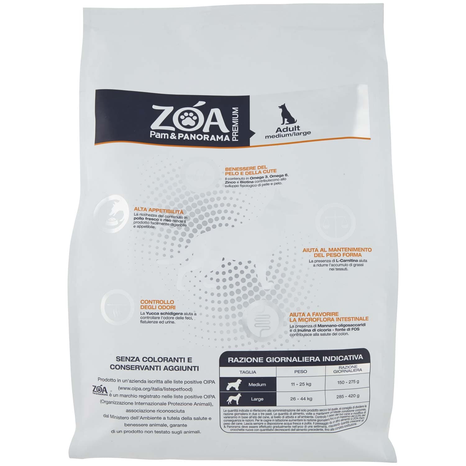 ZOA PREMIUM Adult medium/large ricco in pollo fresco e riso 3 kg – immagine 5