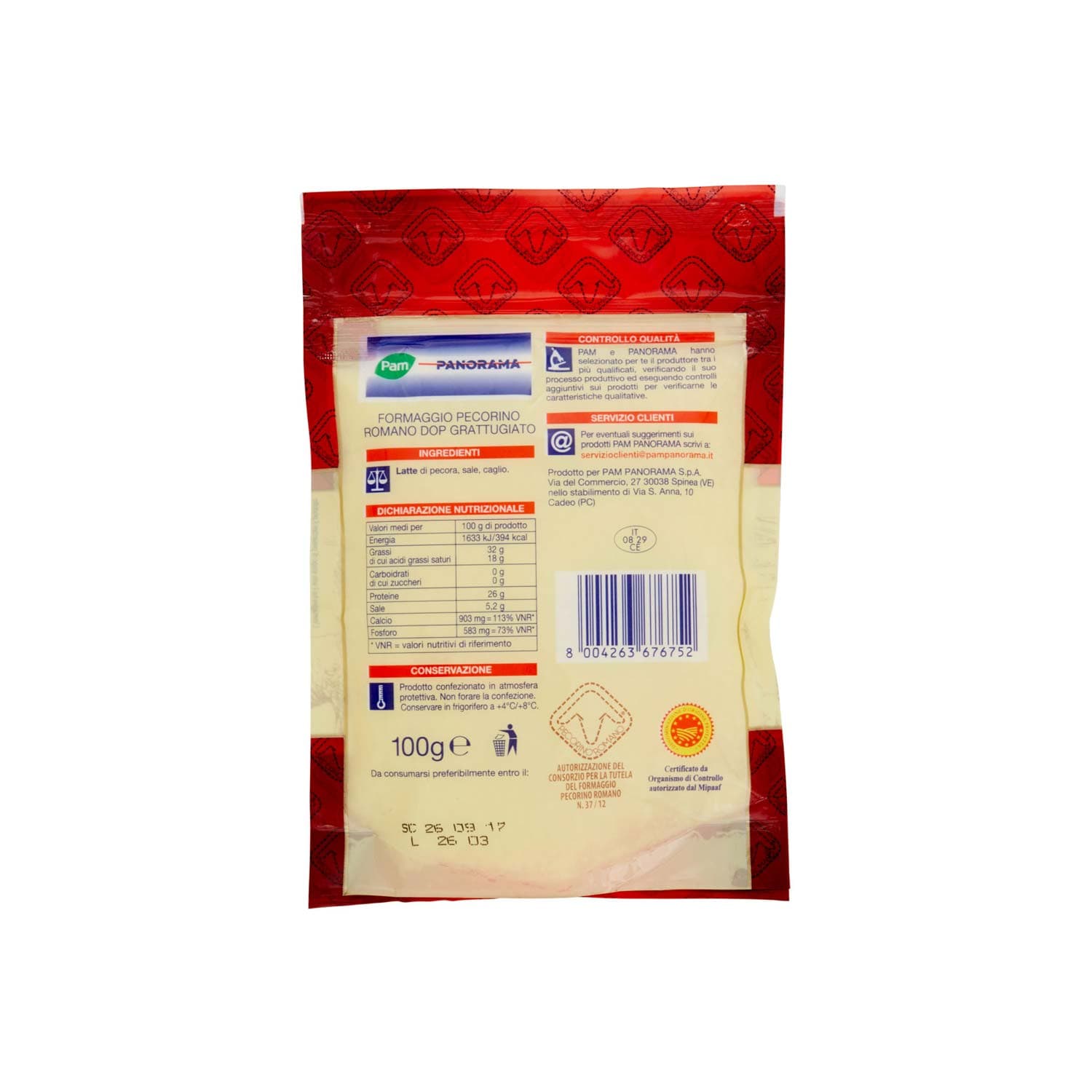 PAM Qualità per te grattugiato Pecorino Romano DOP 100 g – immagine 6