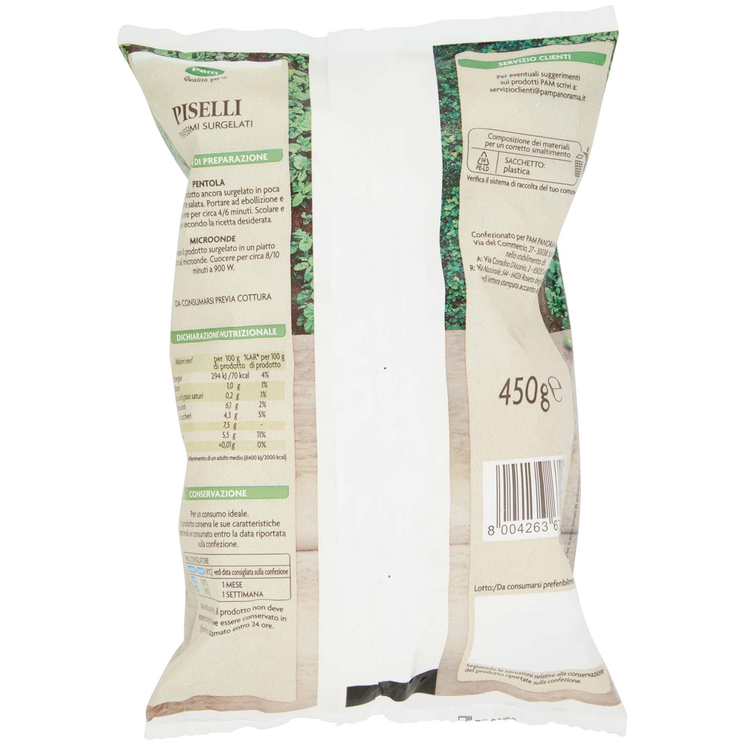 PAM PANORAMA Piselli Finissimi surgelati 450 g – immagine 5