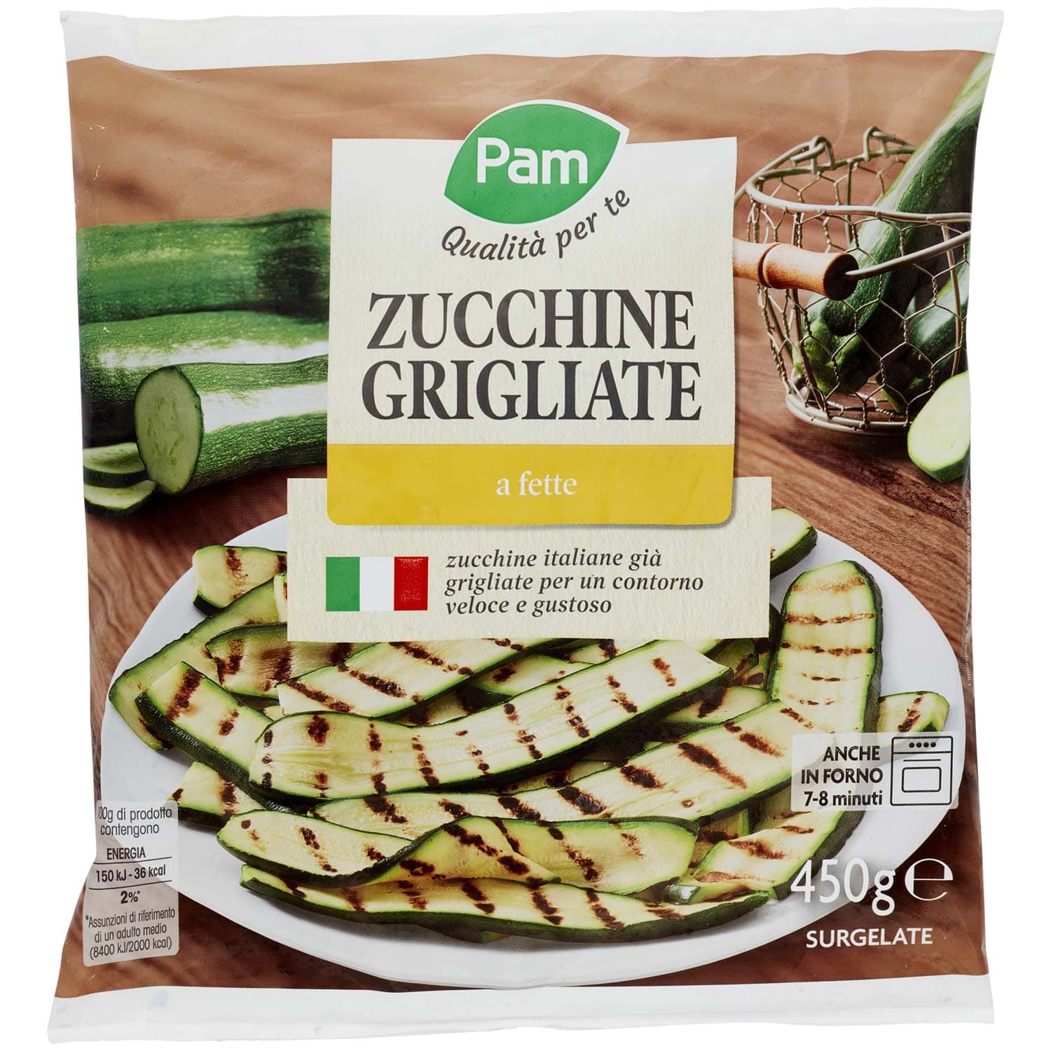 PAM Qualità per te Zucchine Grigliate a fette Surgelate 450 g – immagine 3