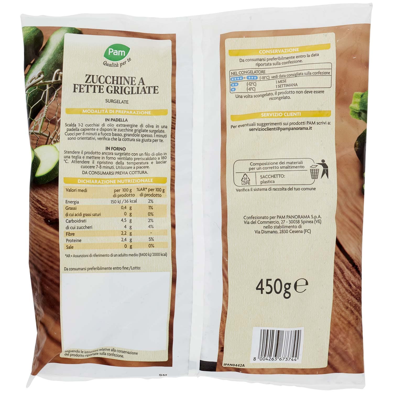 PAM Qualità per te Zucchine Grigliate a fette Surgelate 450 g – immagine 5