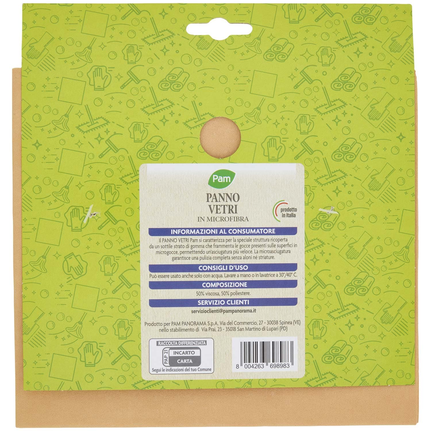 PAM Panno Vetri in Microfibra 35 x 40 cm 1 pz – immagine 5