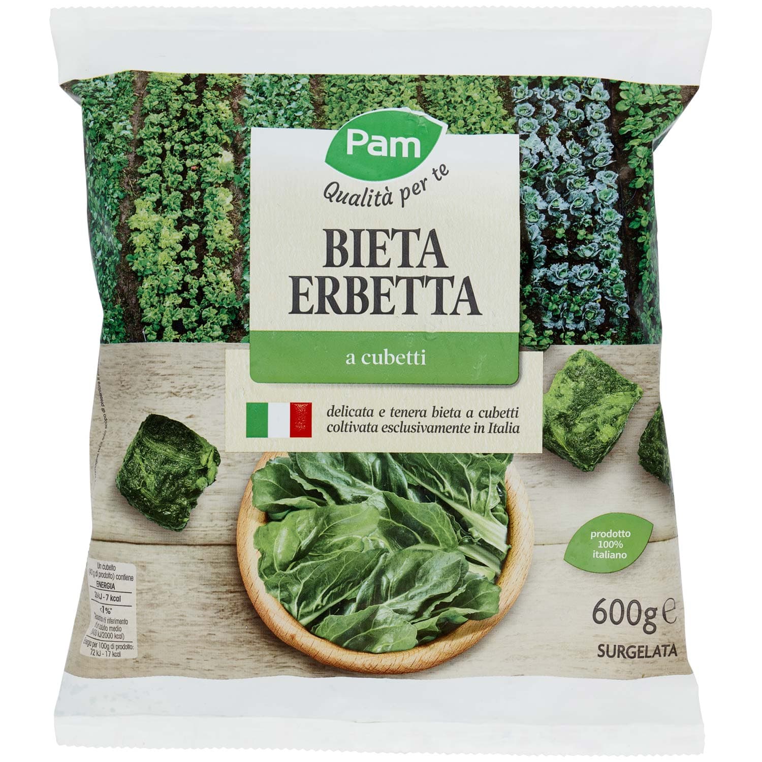 PAM Qualità per te Bieta Erbetta a cubetti Surgelata 600 g – immagine 3