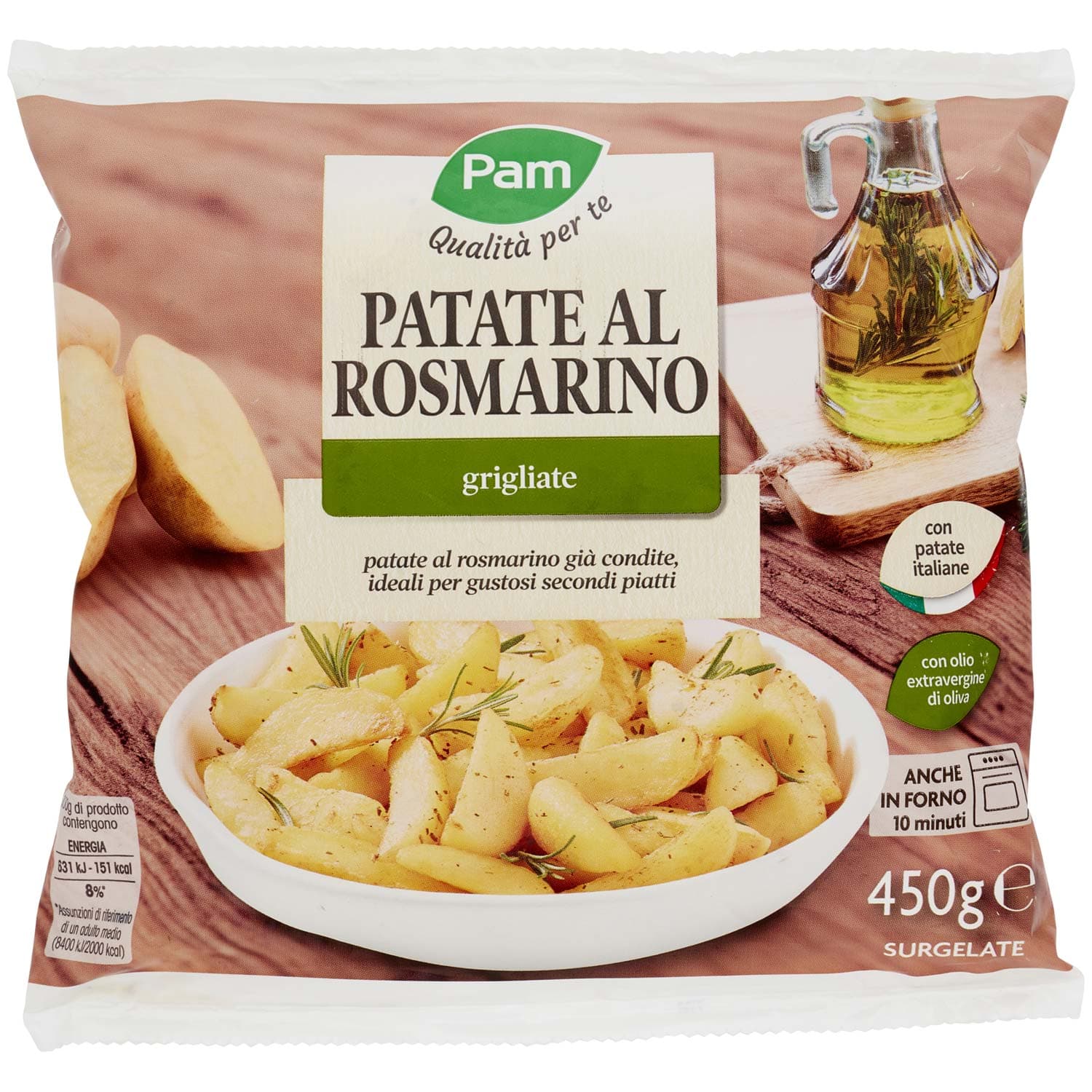 PAM Qualità per te Patate al Rosmarino grigliate Surgelate 450 g – immagine 3