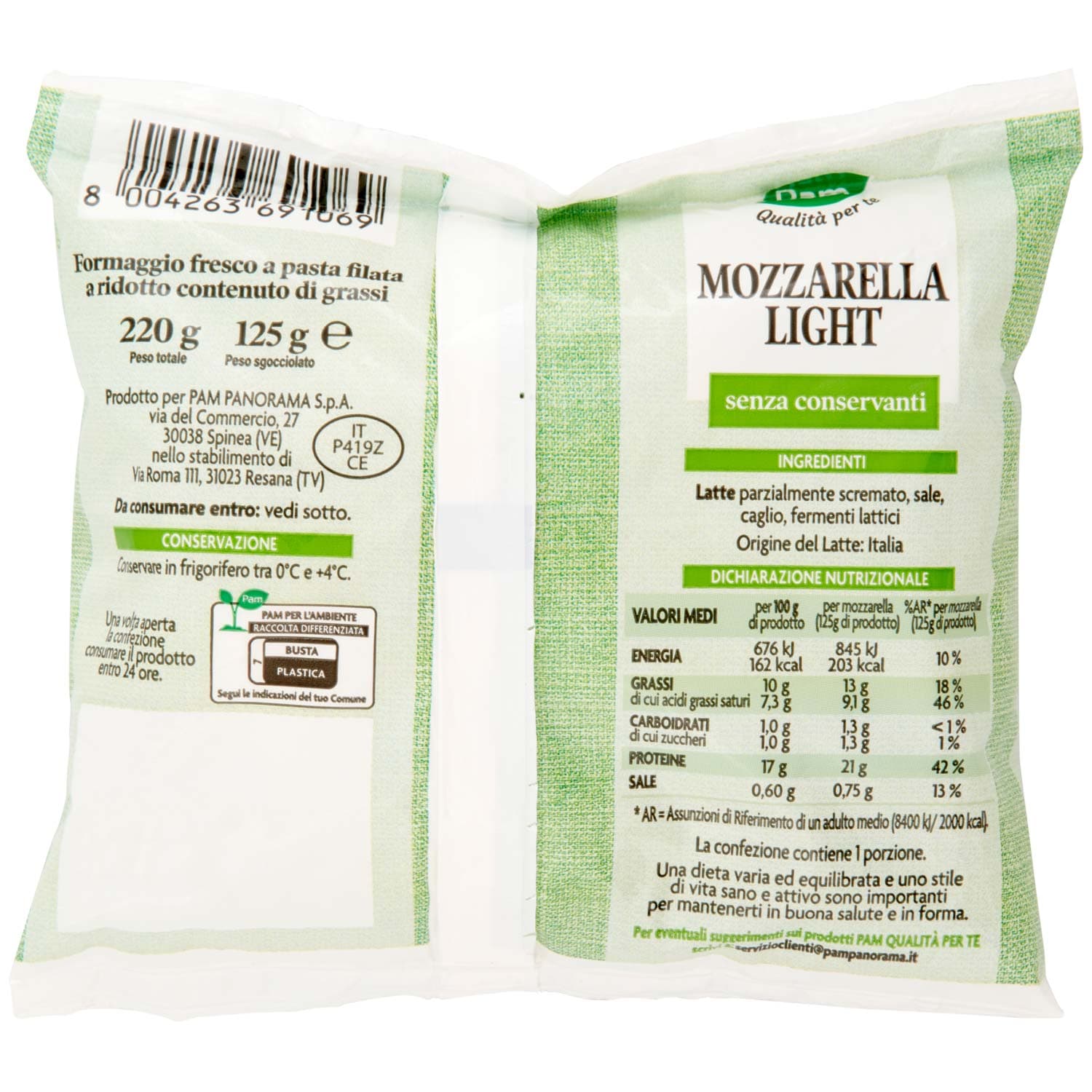 SEMPLICI E BUONI 40% di Grassi in Meno Mozzarella Light 125 g – immagine 5