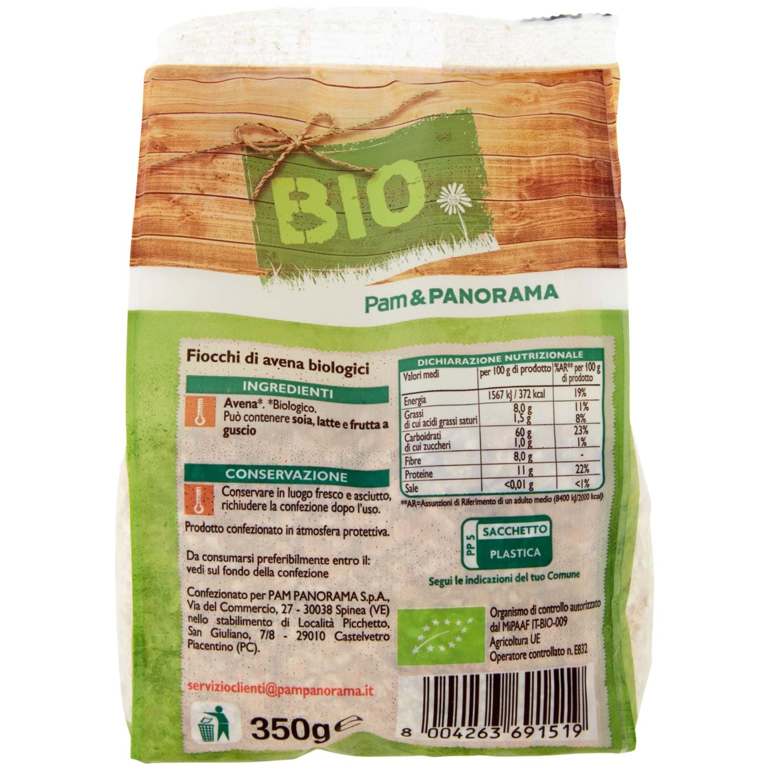 BIO Fiocchi di avena Biologici 350 g – immagine 5