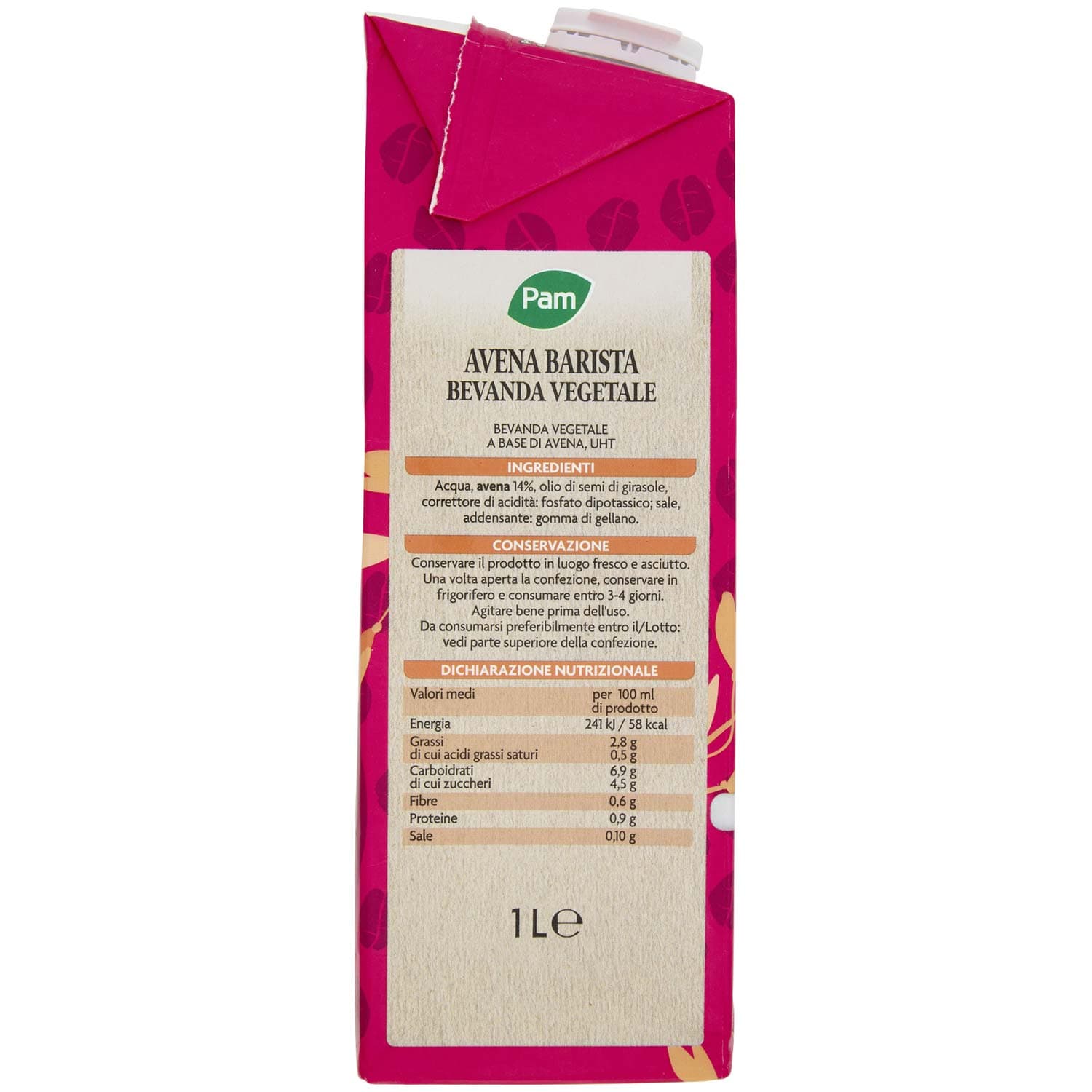 PAM Avena Barista Bevanda Vegetale 1 L – immagine 4