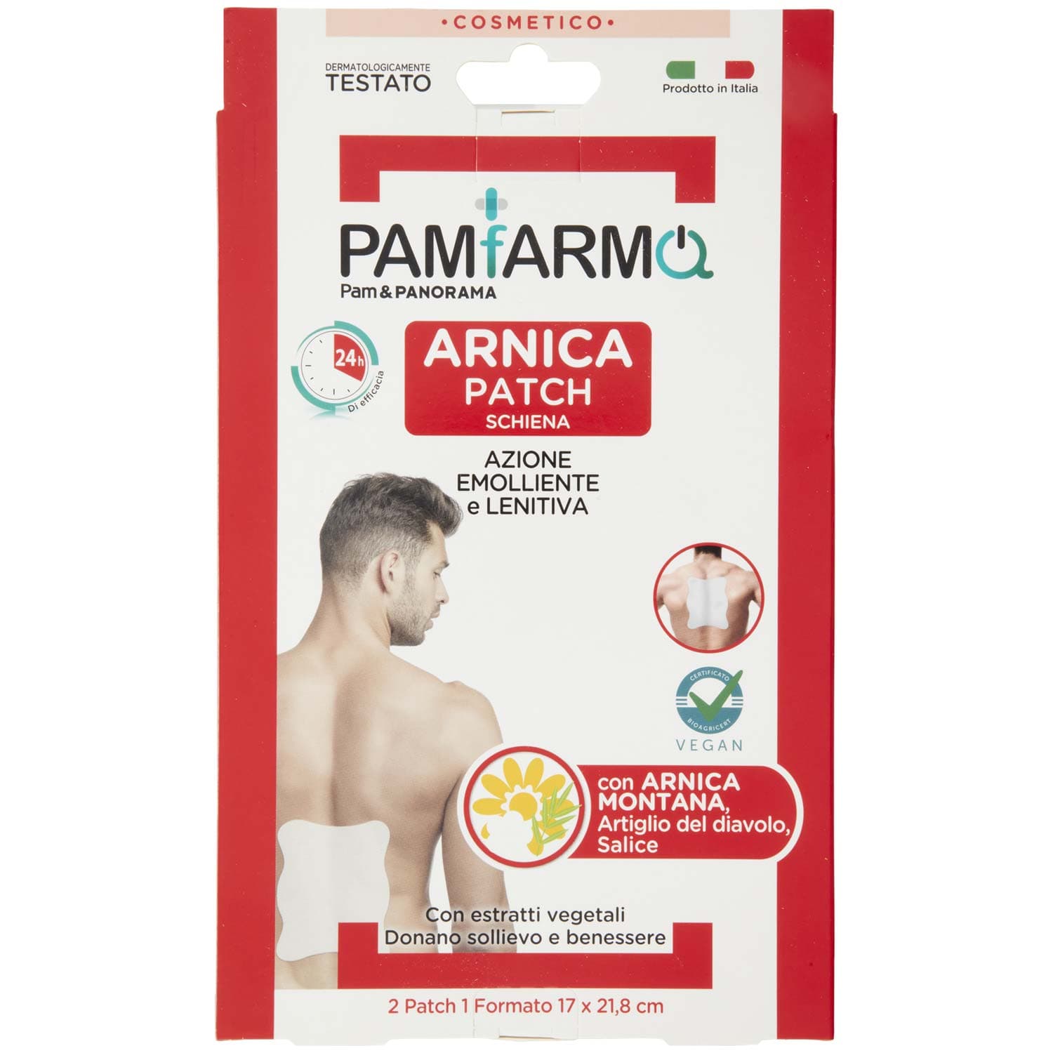 PAMFARMA Arnica Patch Schiena Azione Emolliente e Lenitiva 17 x 21,8 cm 2 pz – immagine 3