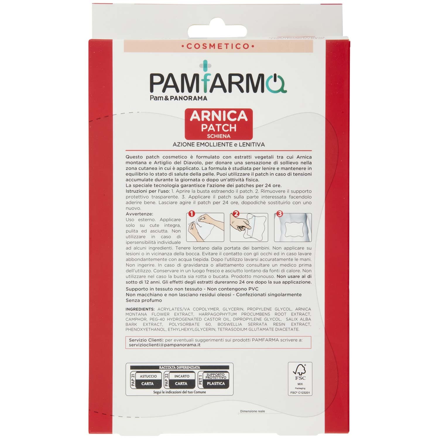 PAMFARMA Arnica Patch Schiena Azione Emolliente e Lenitiva 17 x 21,8 cm 2 pz – immagine 5