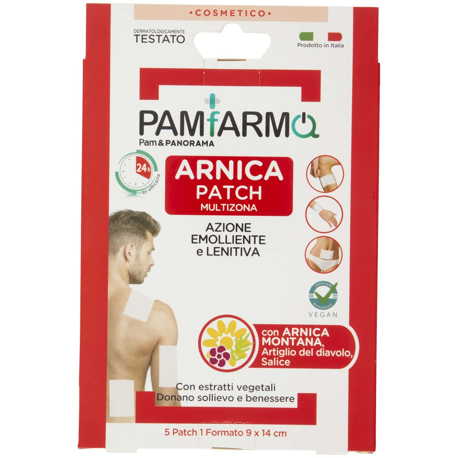 PAMFARMA Arnica Patch Multizona Azione Emolliente e Lenitiva 9 x 14 cm 5 pz – immagine 3